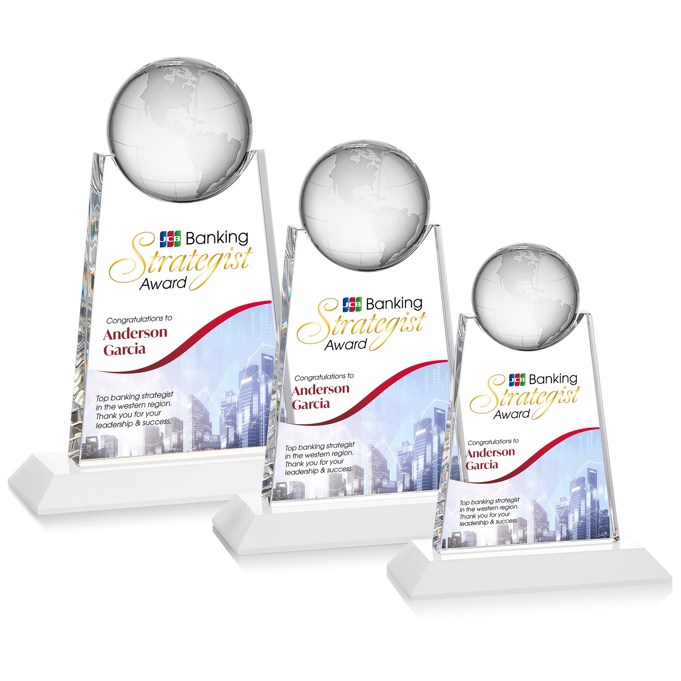 Netherford Globe VividPrint™ Award - White