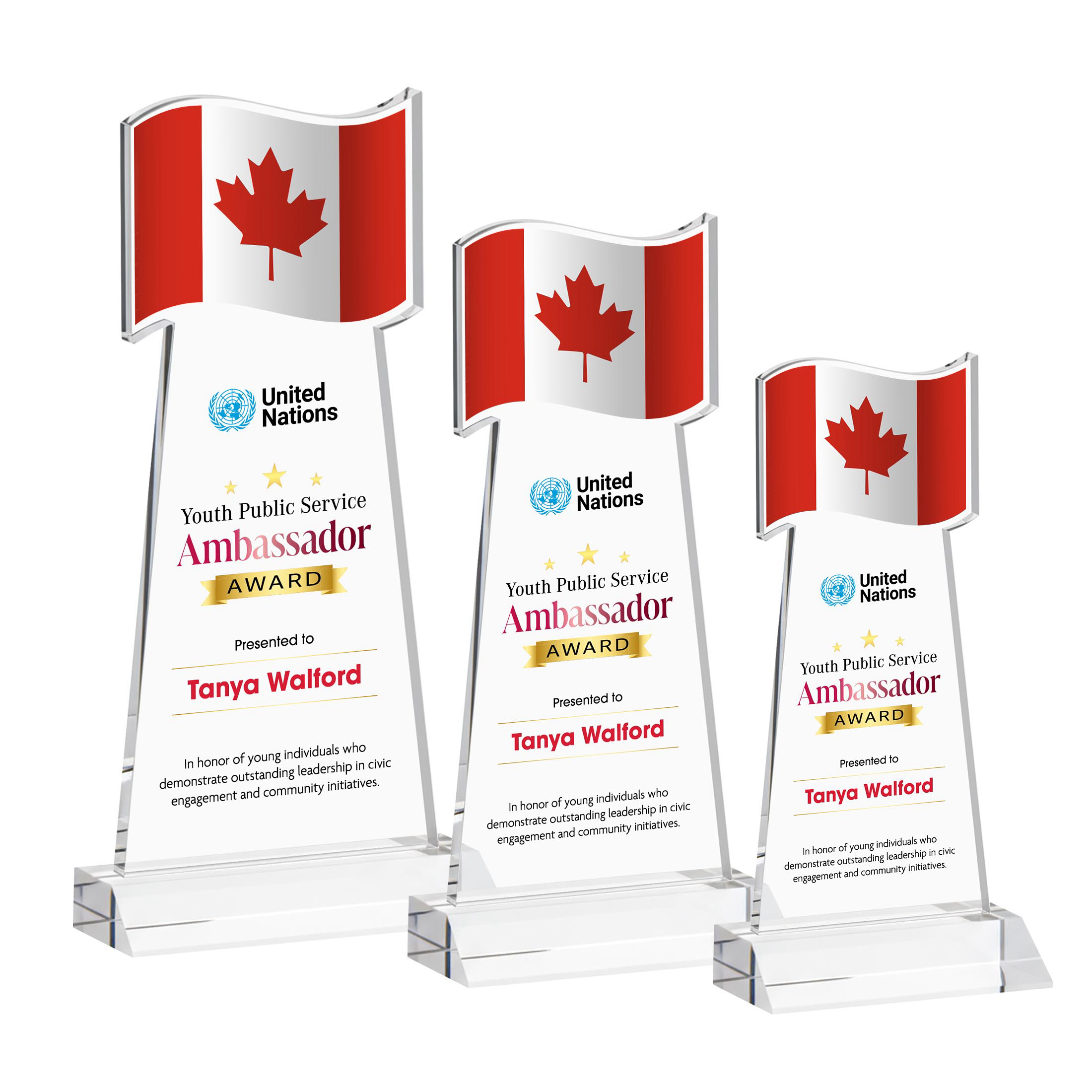 Flag VividPrint™ Award - Clear