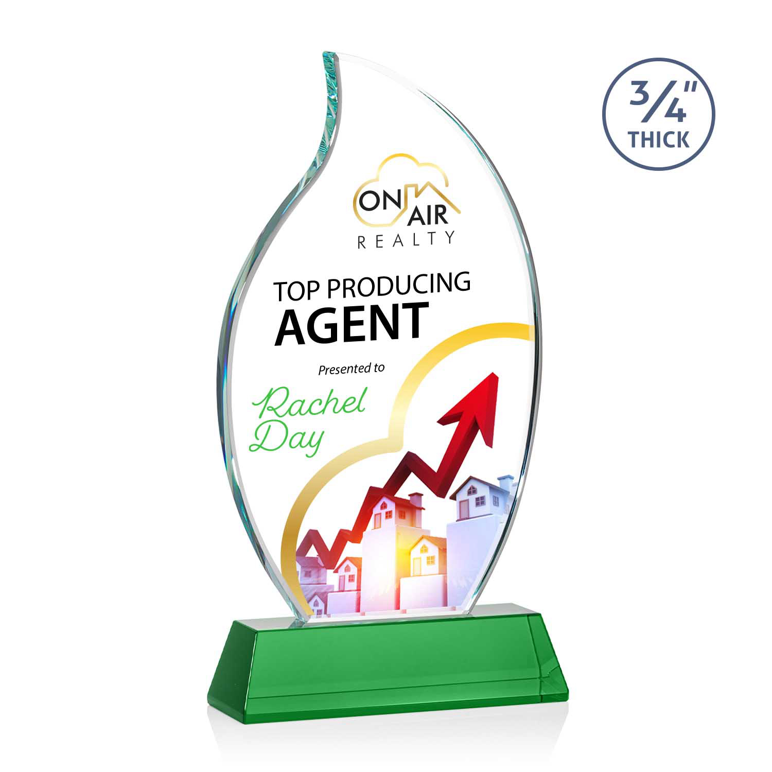 Croydon VividPrint™ Award on Newhaven Base - Green
