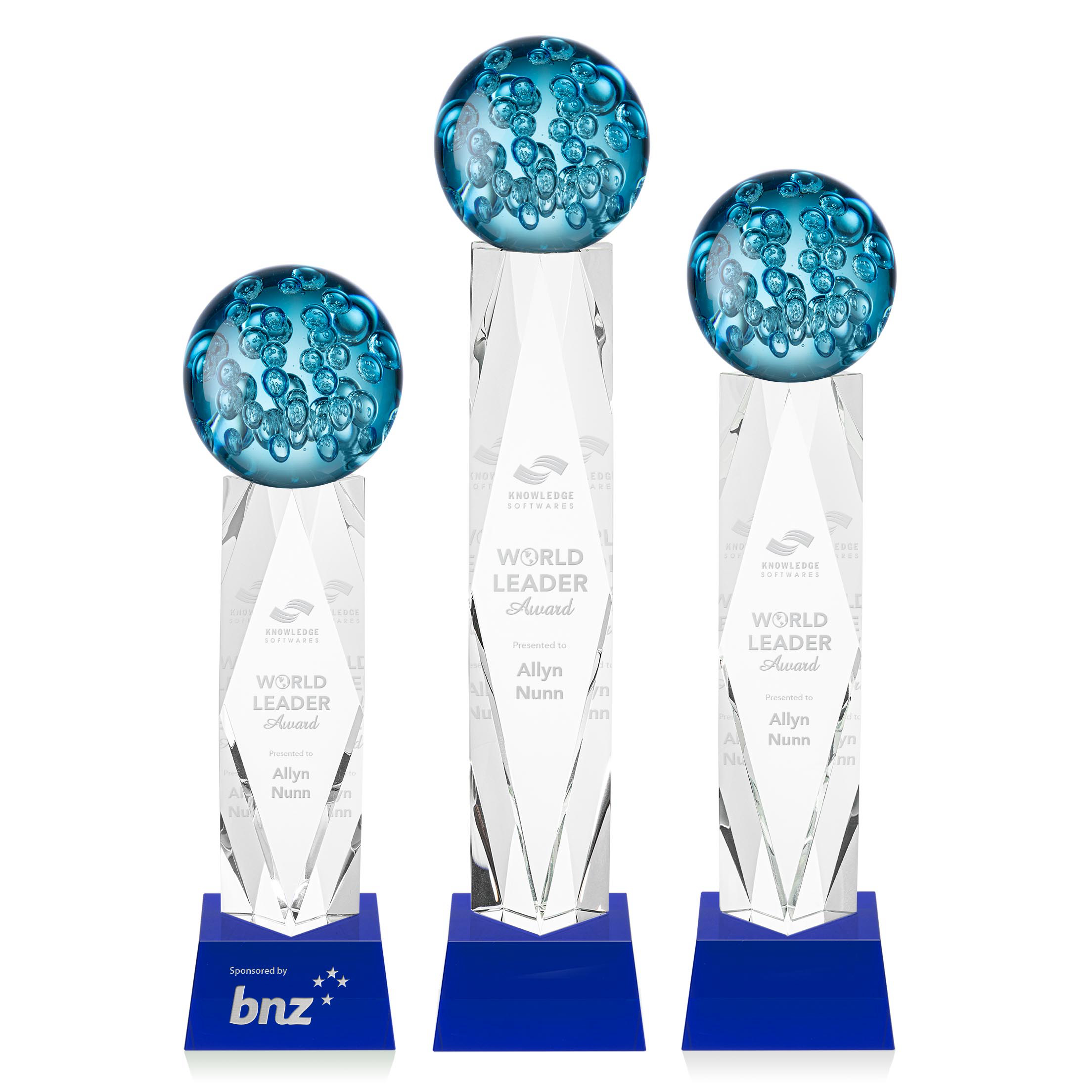 Addison Award on Toscana Base - Blue