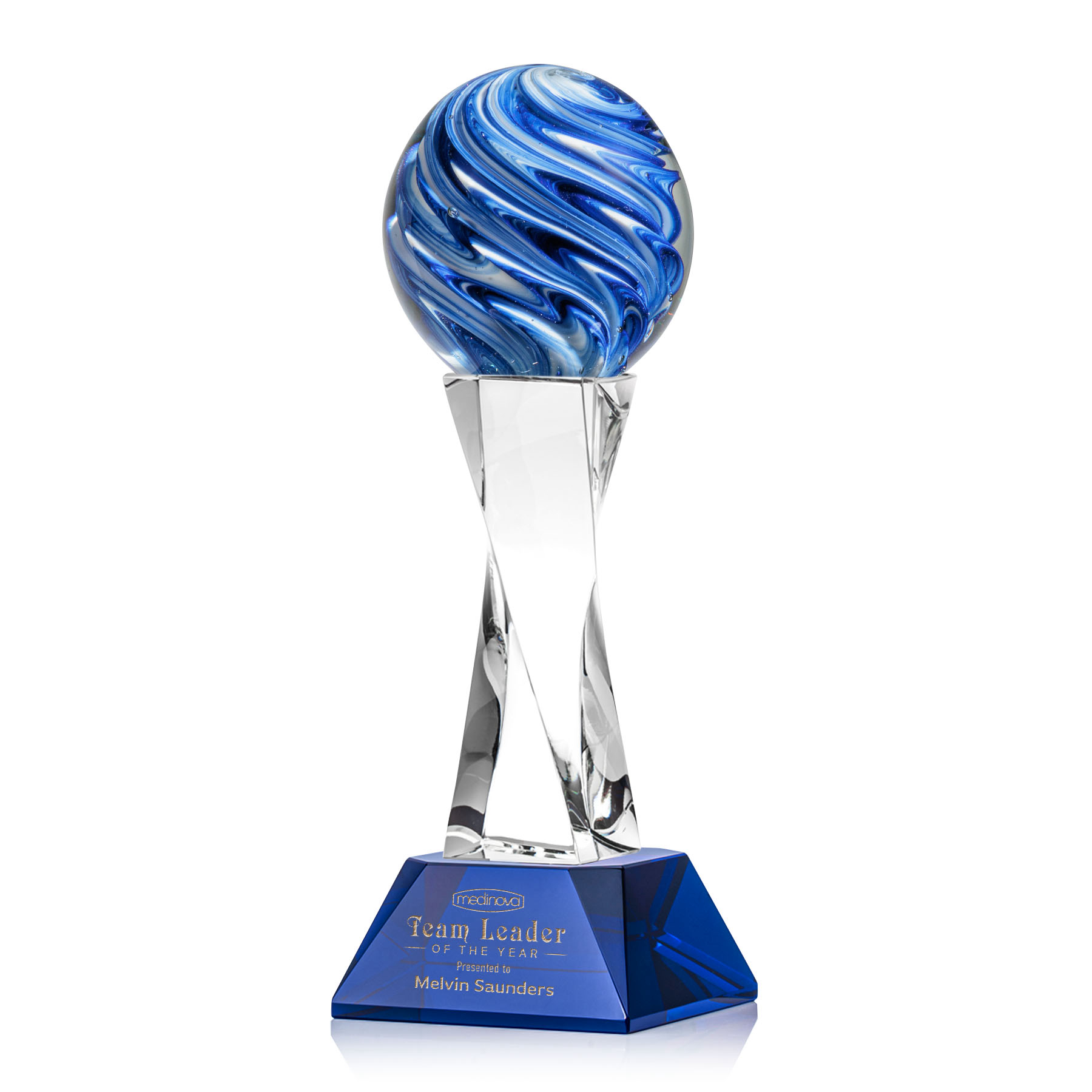 Naples Award on Langport Base - Blue