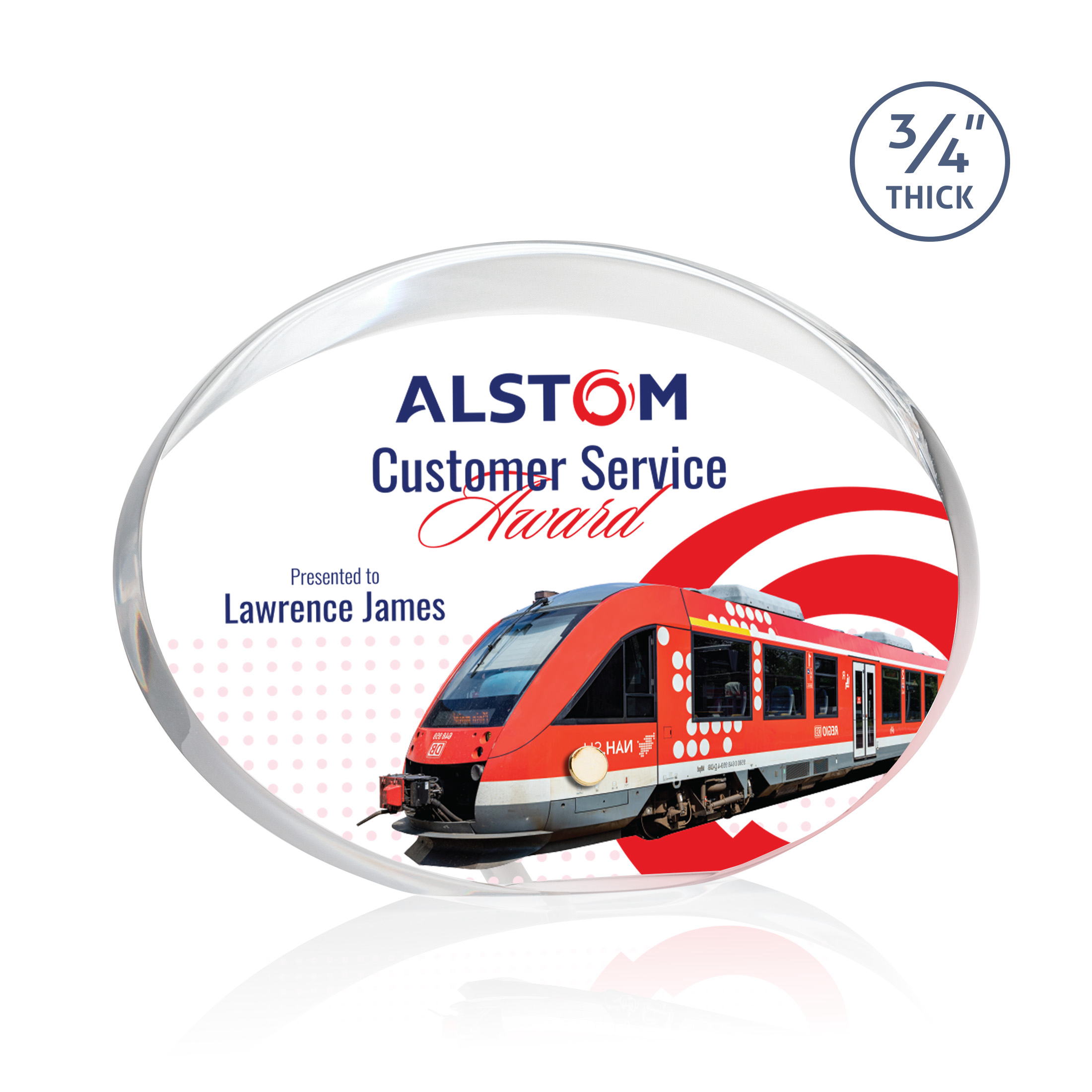 Mosaic Oval VividPrint™ Award - Gold