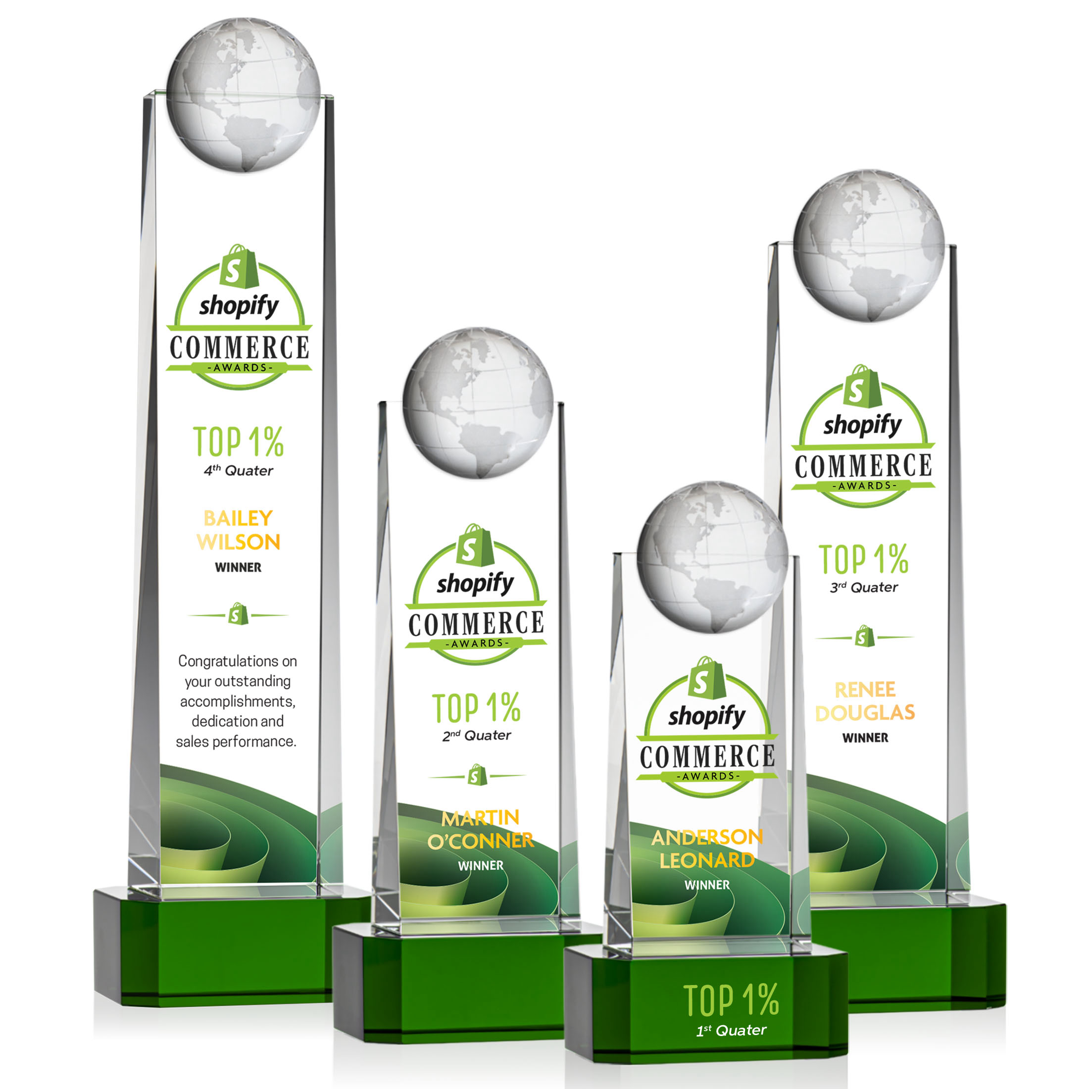 Sherbourne Globe VividPrint™ Award - Green 18
