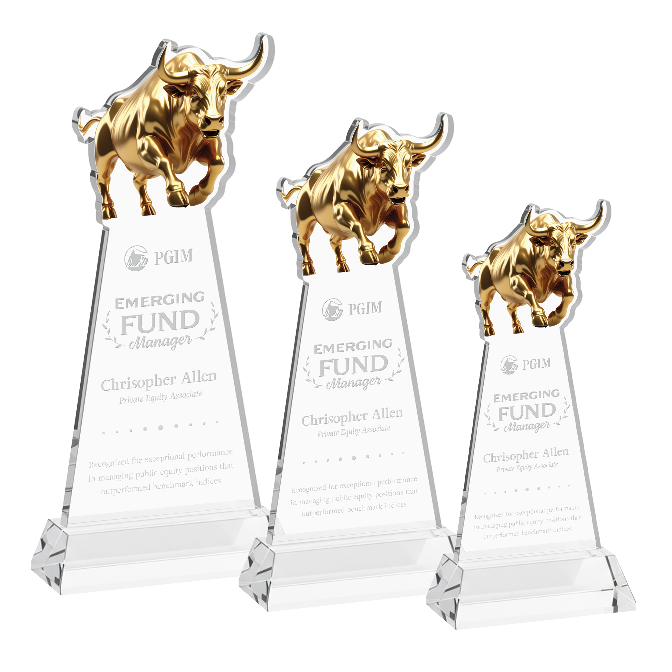 Raging Bull Award on Hartford Base - Clear