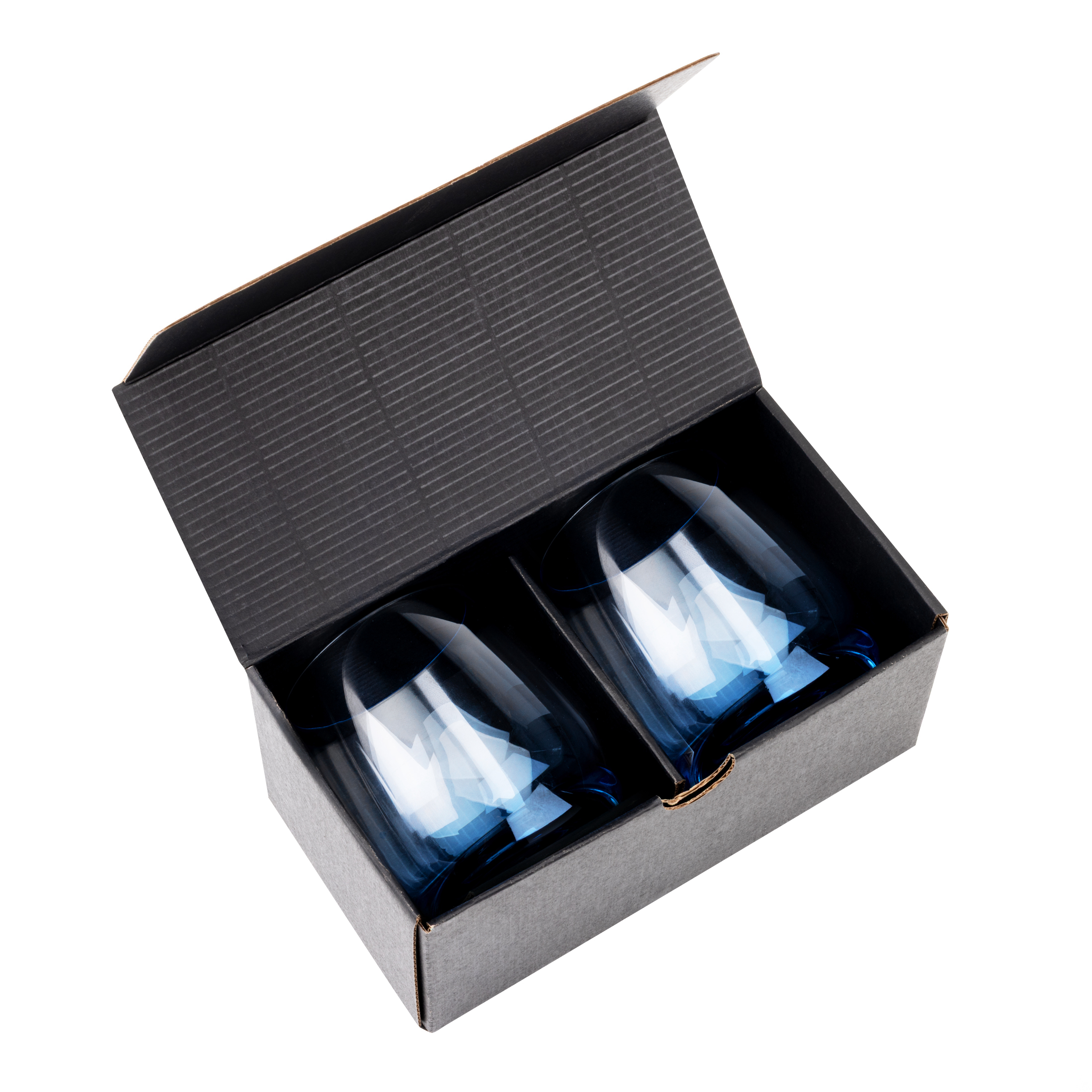 Soudan Stemless Wine Blue - Imprinted
