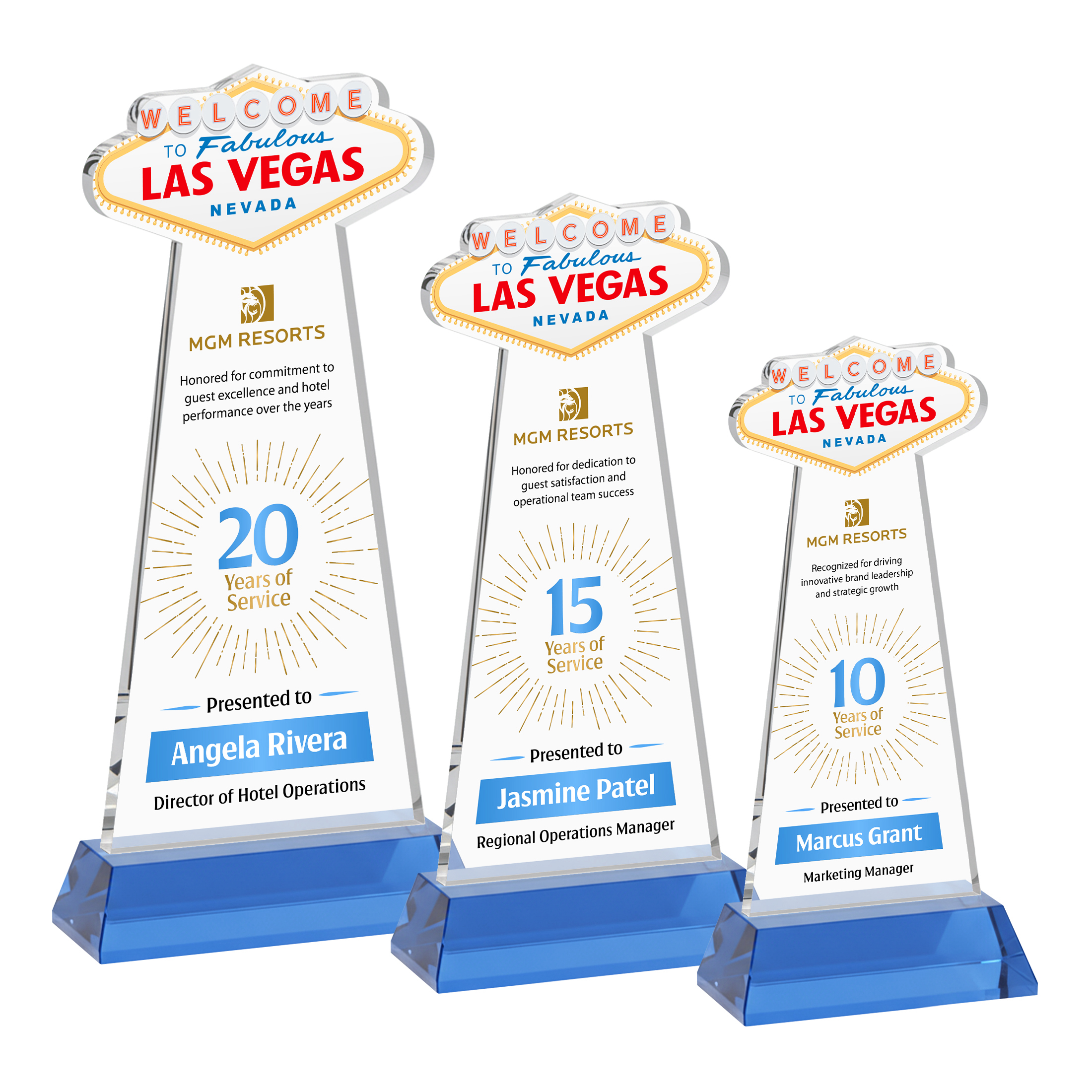 Las Vegas VividPrint™ Award on Hartford Base - Sky Blue