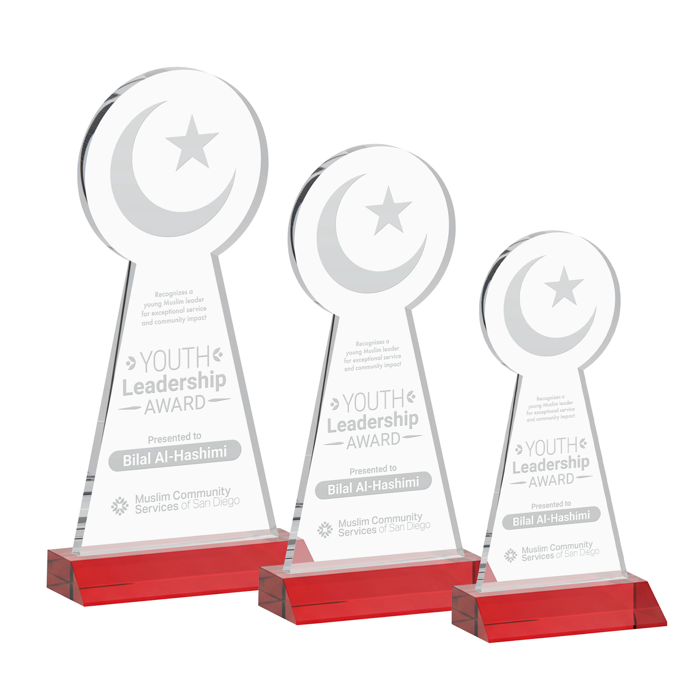 Crescent & Star Award - Red