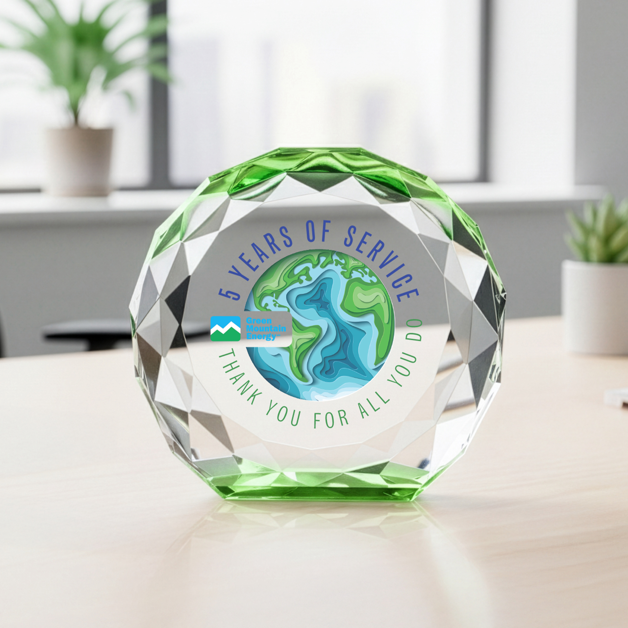 Seville VividPrint™ Award on Base - Green