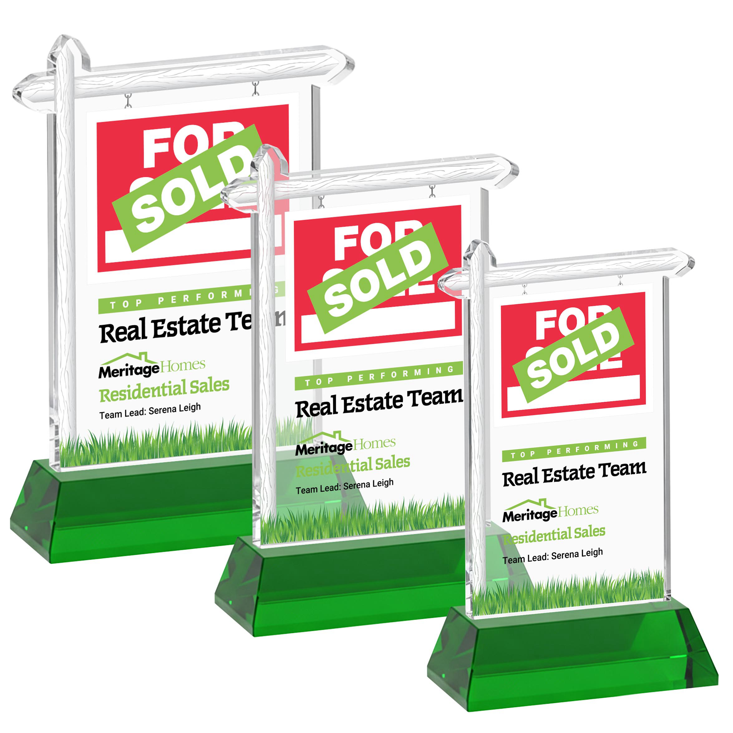 Real Estate VividPrint™ Award on Hartford Base - Green