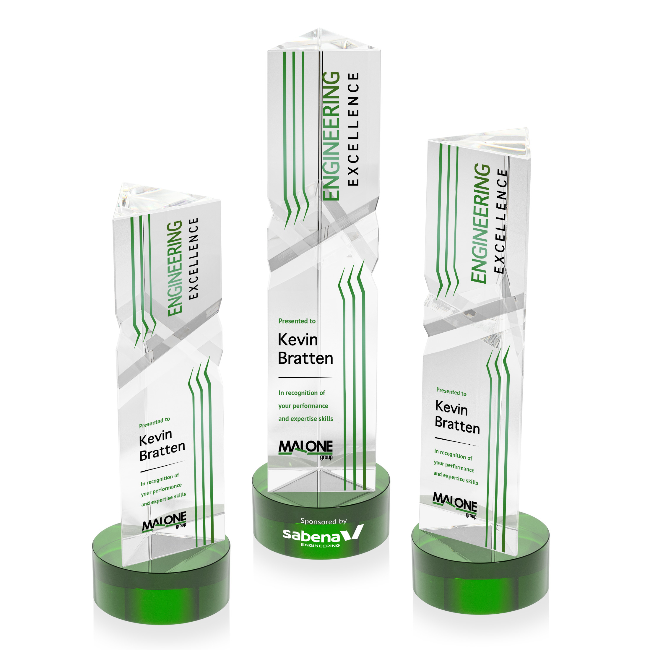 Oakham VividPrint™ Award on Stanrich Base - Green 2