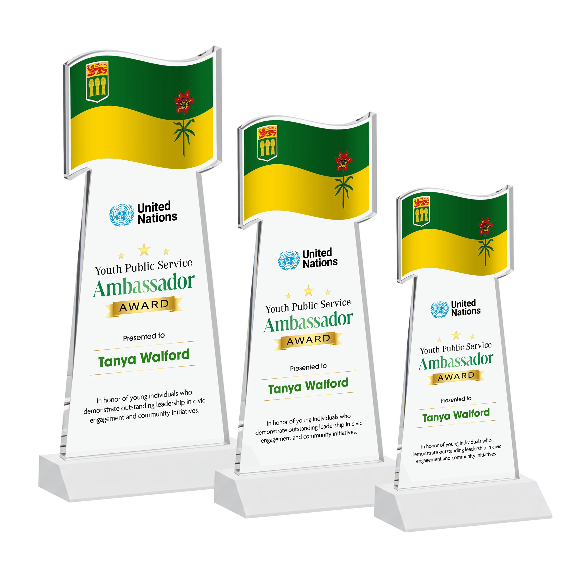 Flag VividPrint™ Award - White