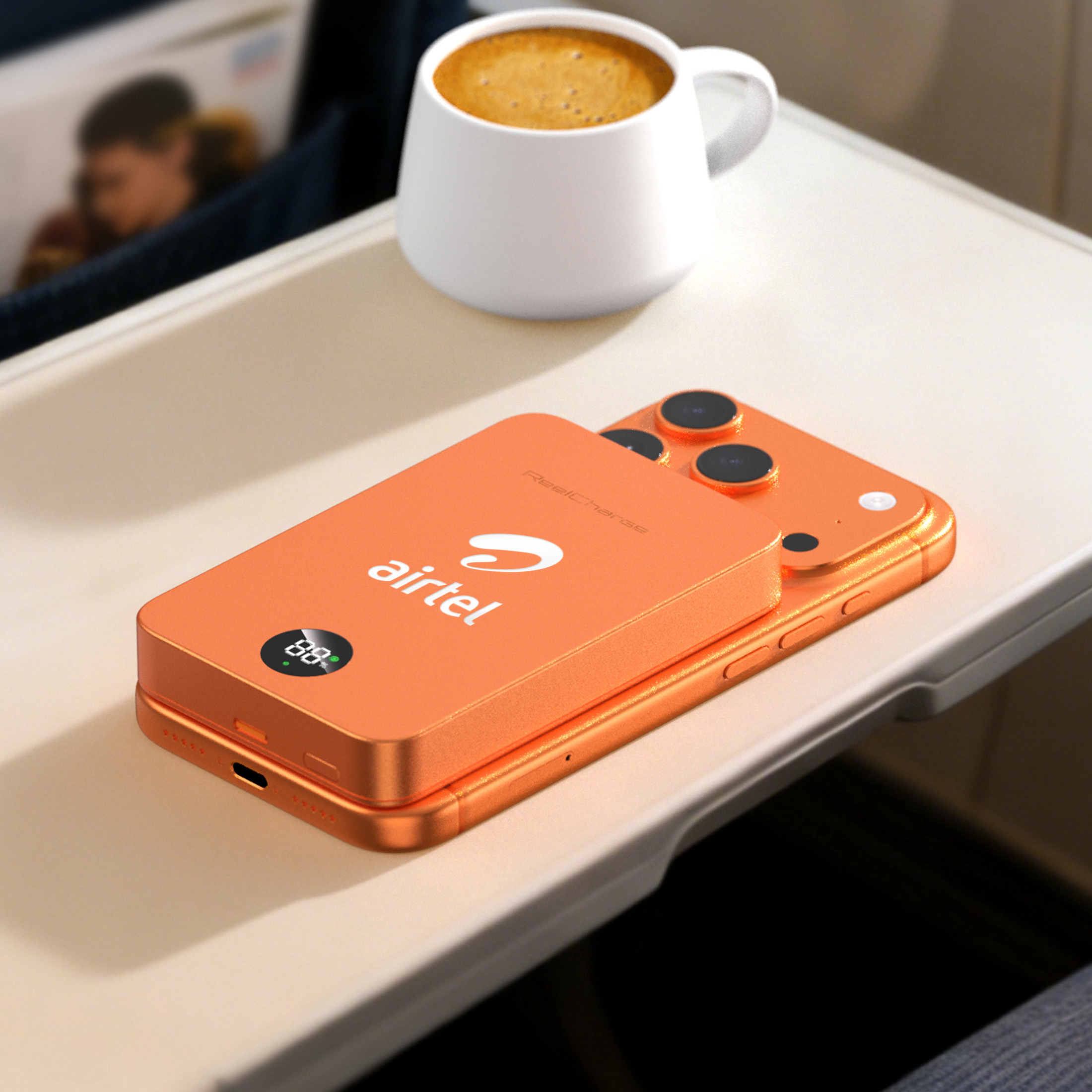 ReelCharge Semi Solid State Aluminum Power Bank - 10K
