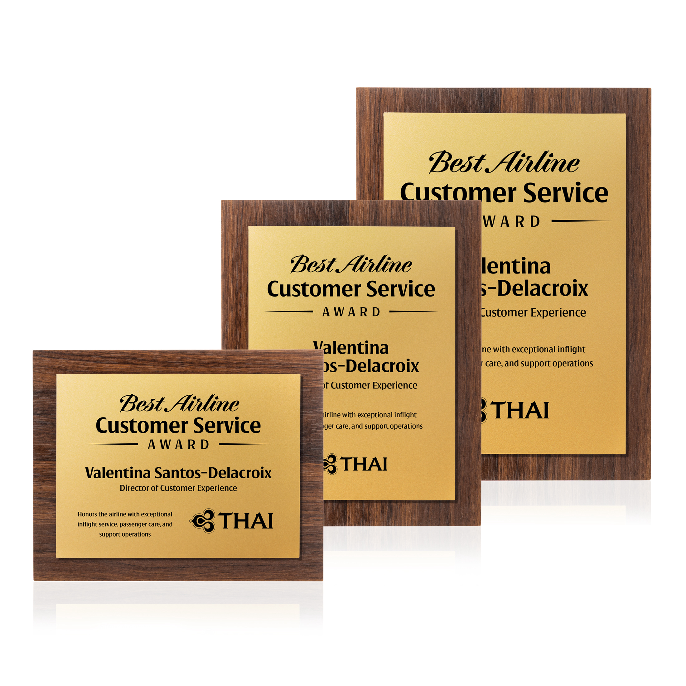 Millsboro Plaque - Walnut Finish/Gold