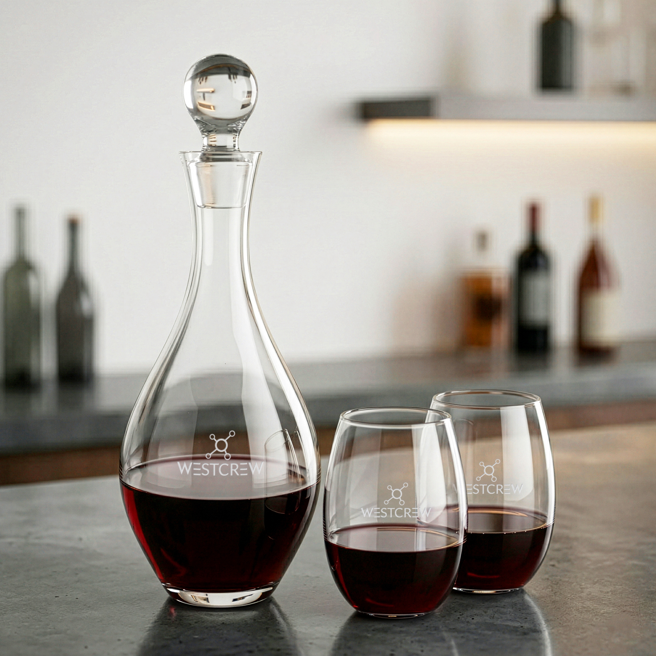 Briarwood Decanter & Carlita Stemless Wine Set