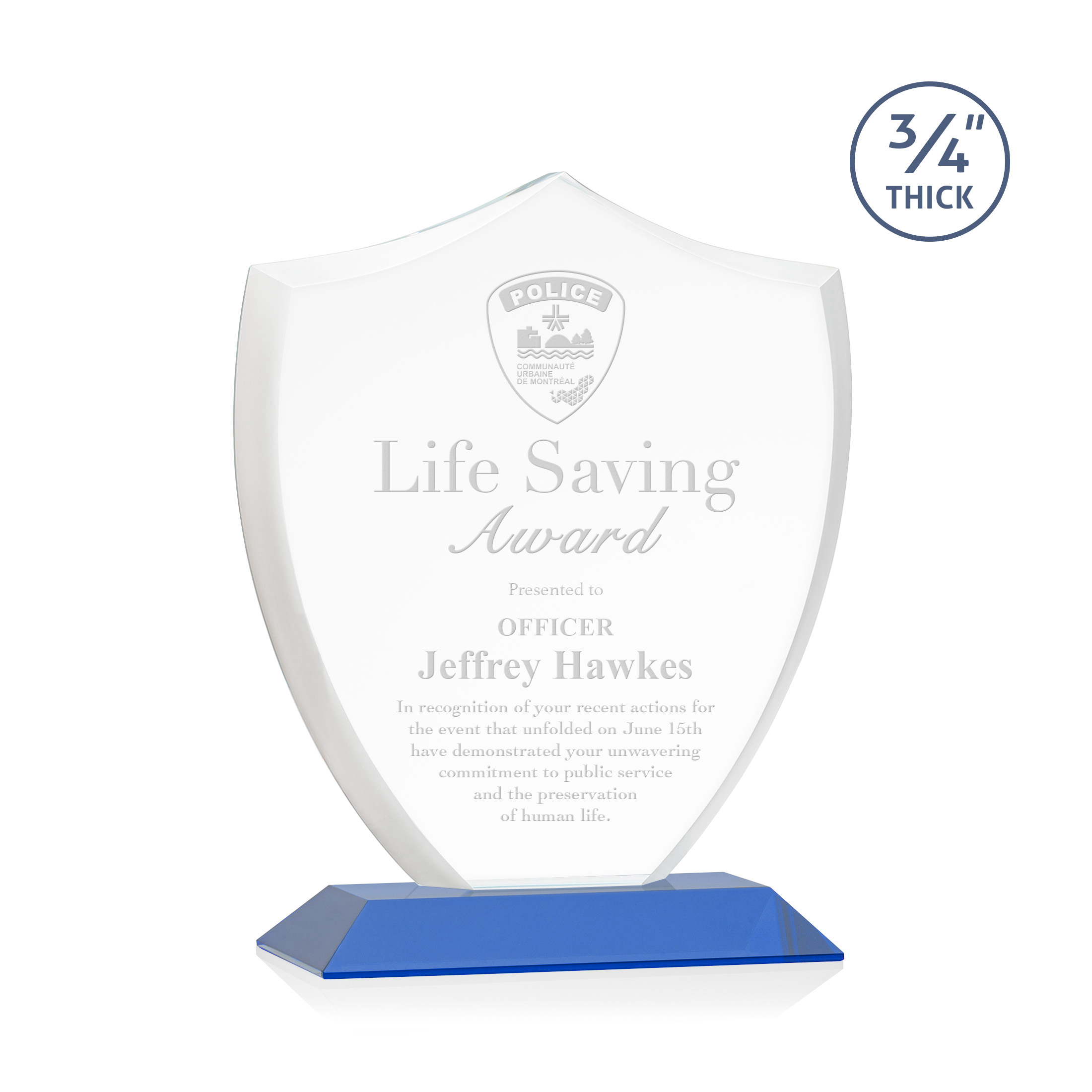 Scudo Shield Award - Blue 8