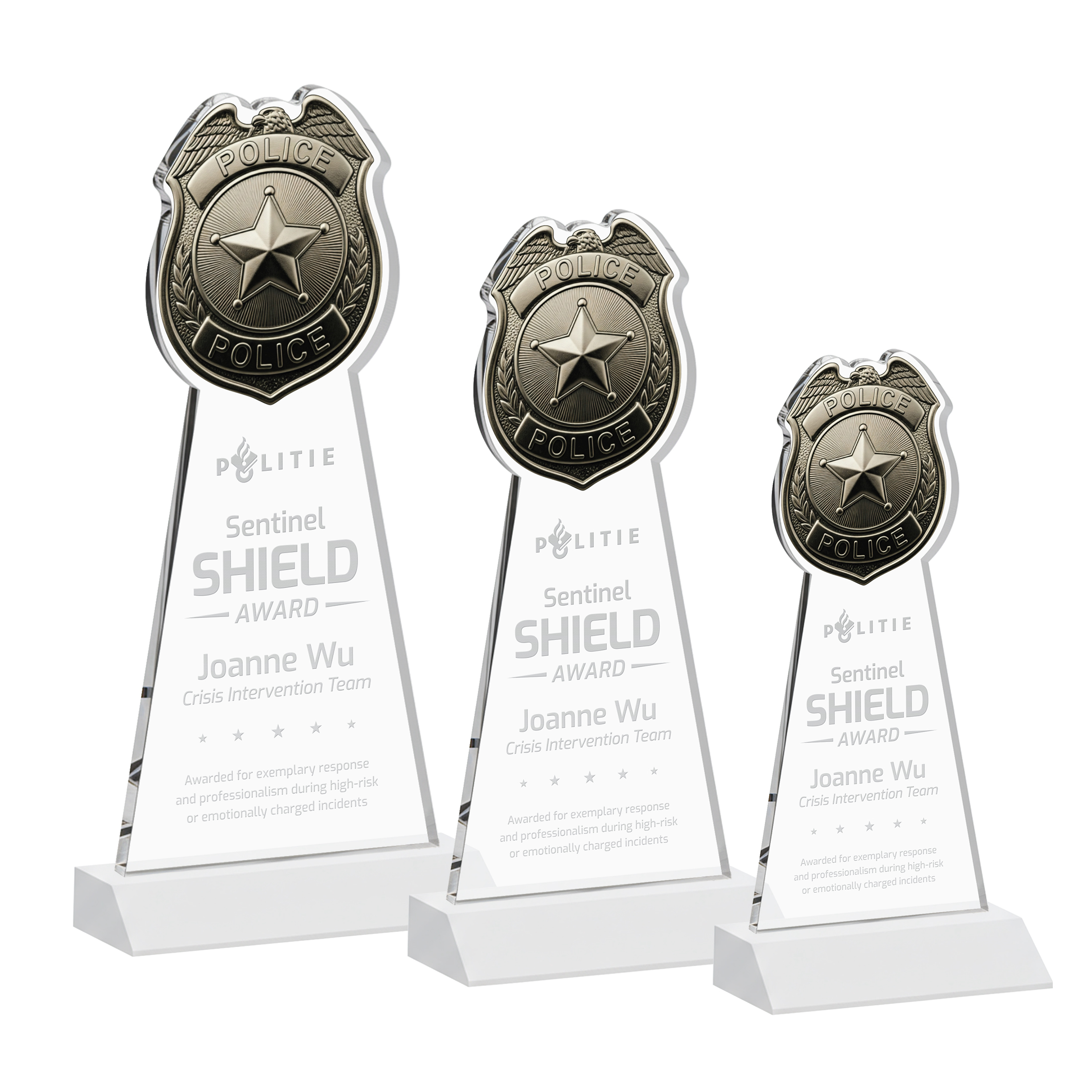 Police Badge Award - White
