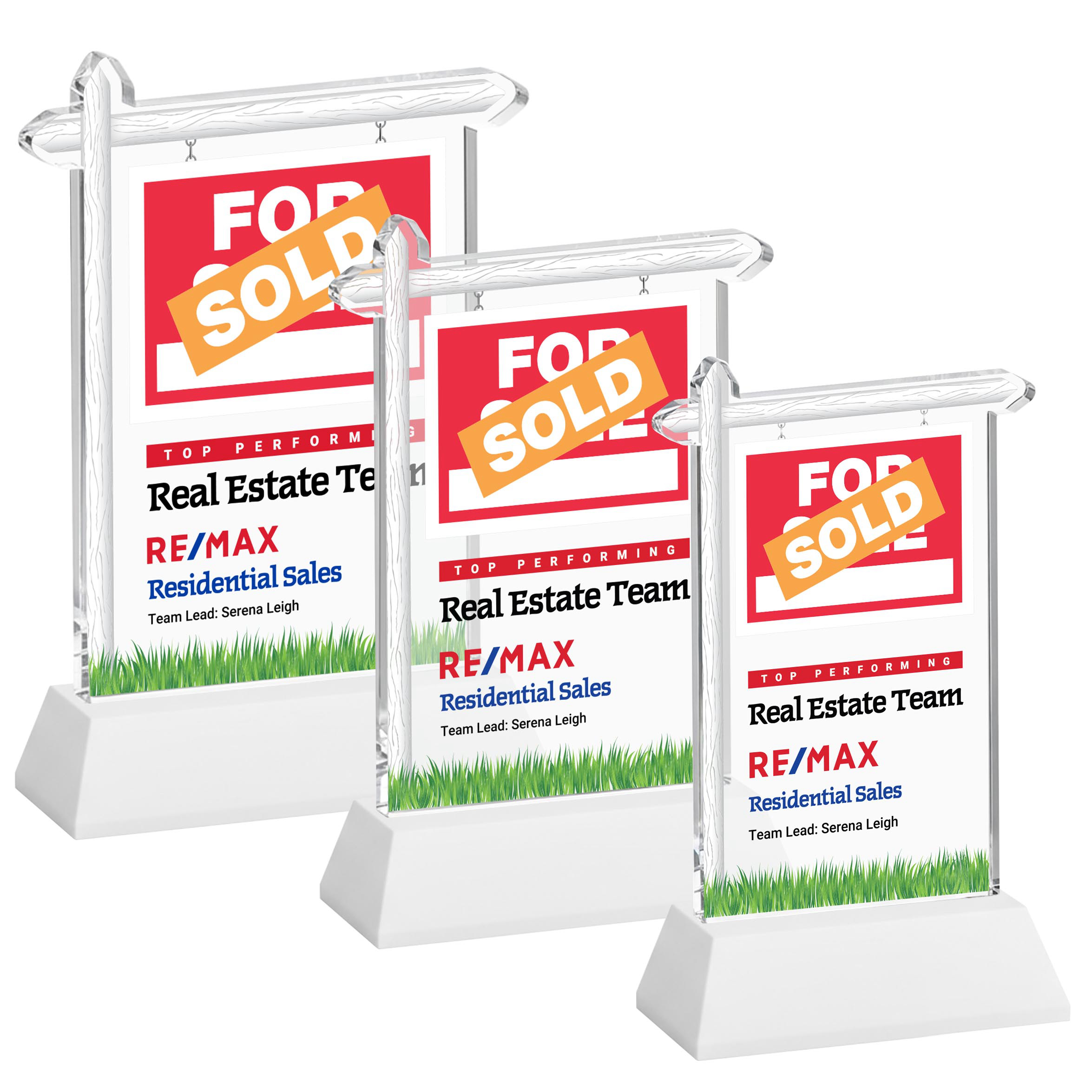 Real Estate VividPrint™ Award on Hartford Base - White