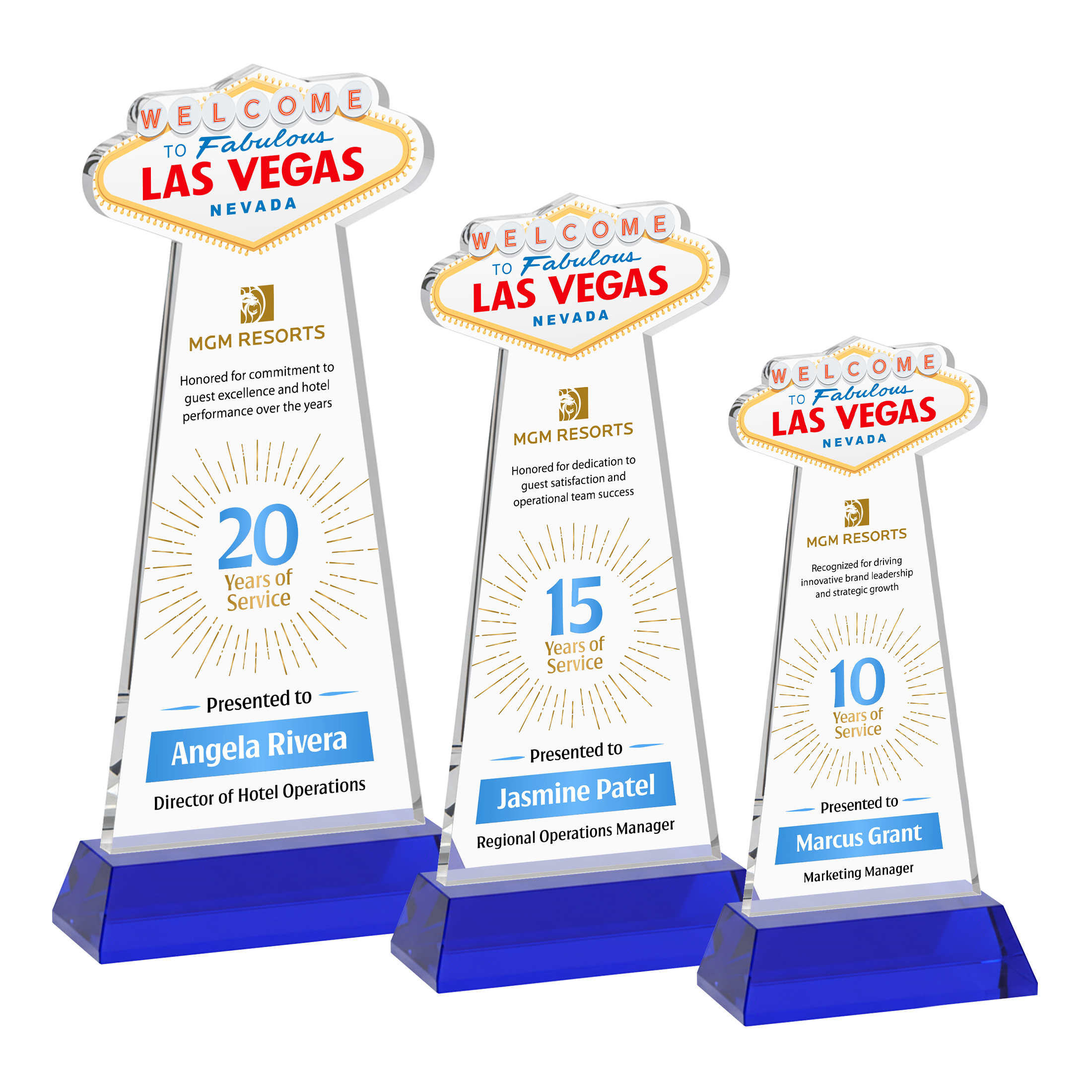 Las Vegas VividPrint™ Award on Hartford Base - Blue