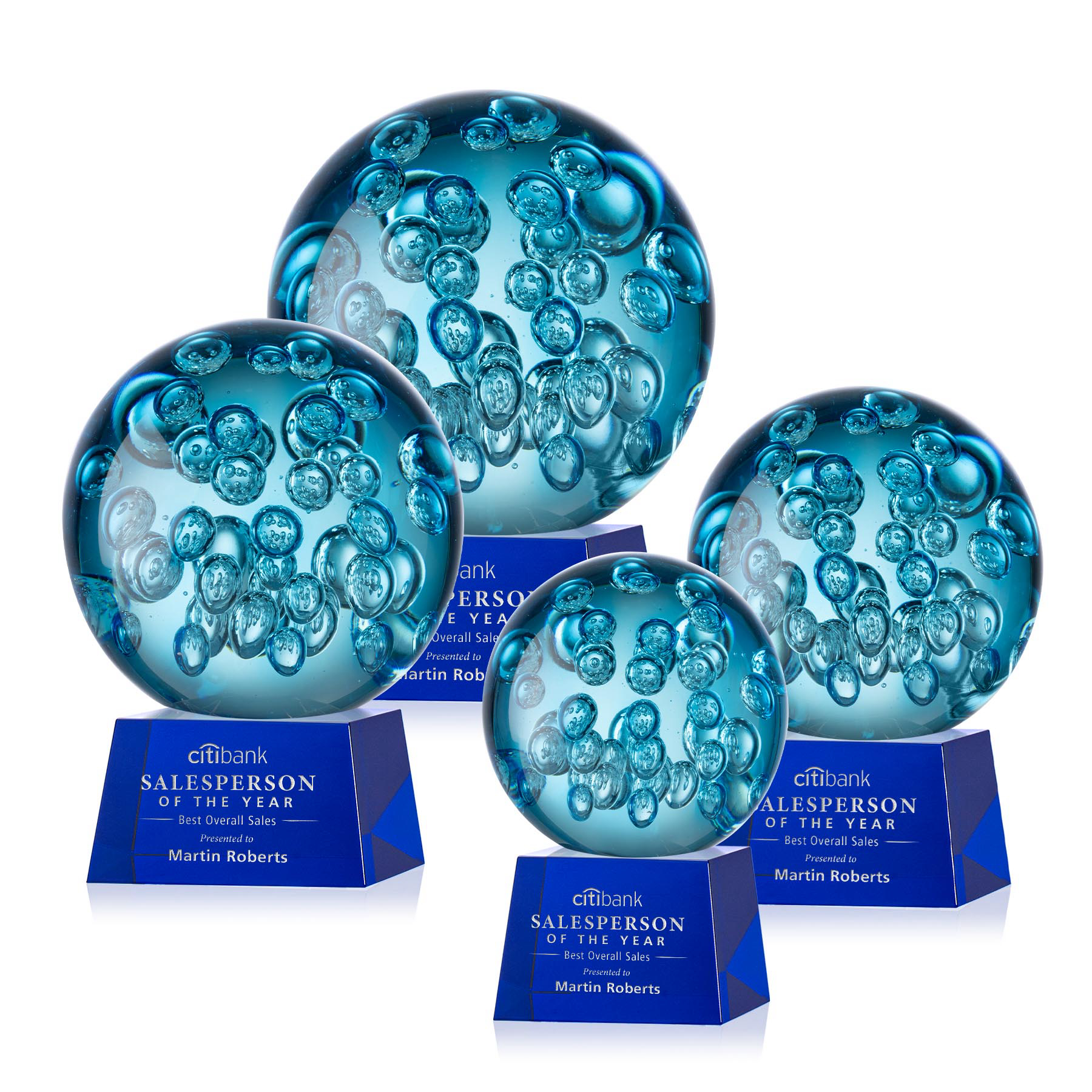 Addison Award on Robson Base - Blue