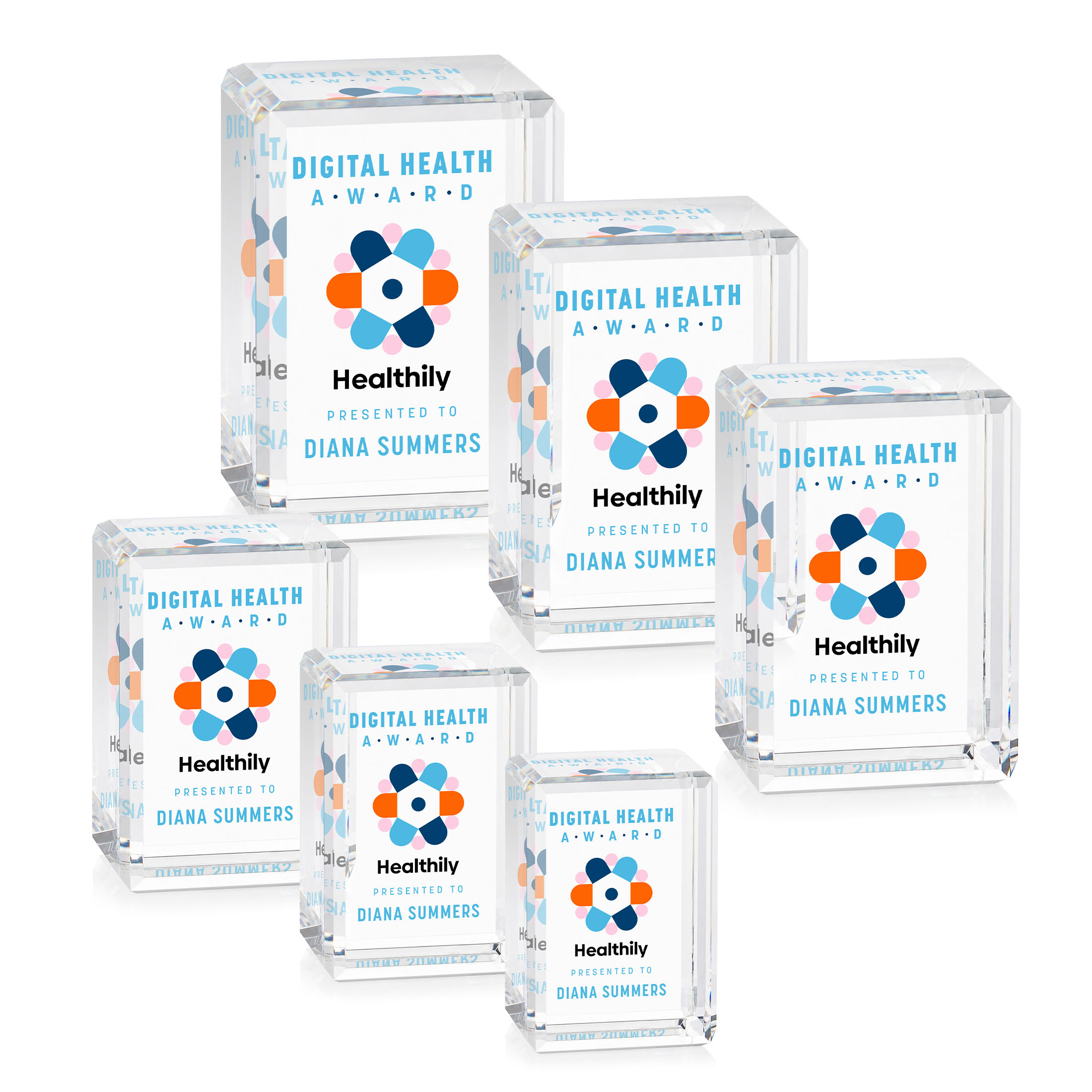 Shield Cube Fulton Cube VividPrint™ Award - Vertical – shoptrophies.com