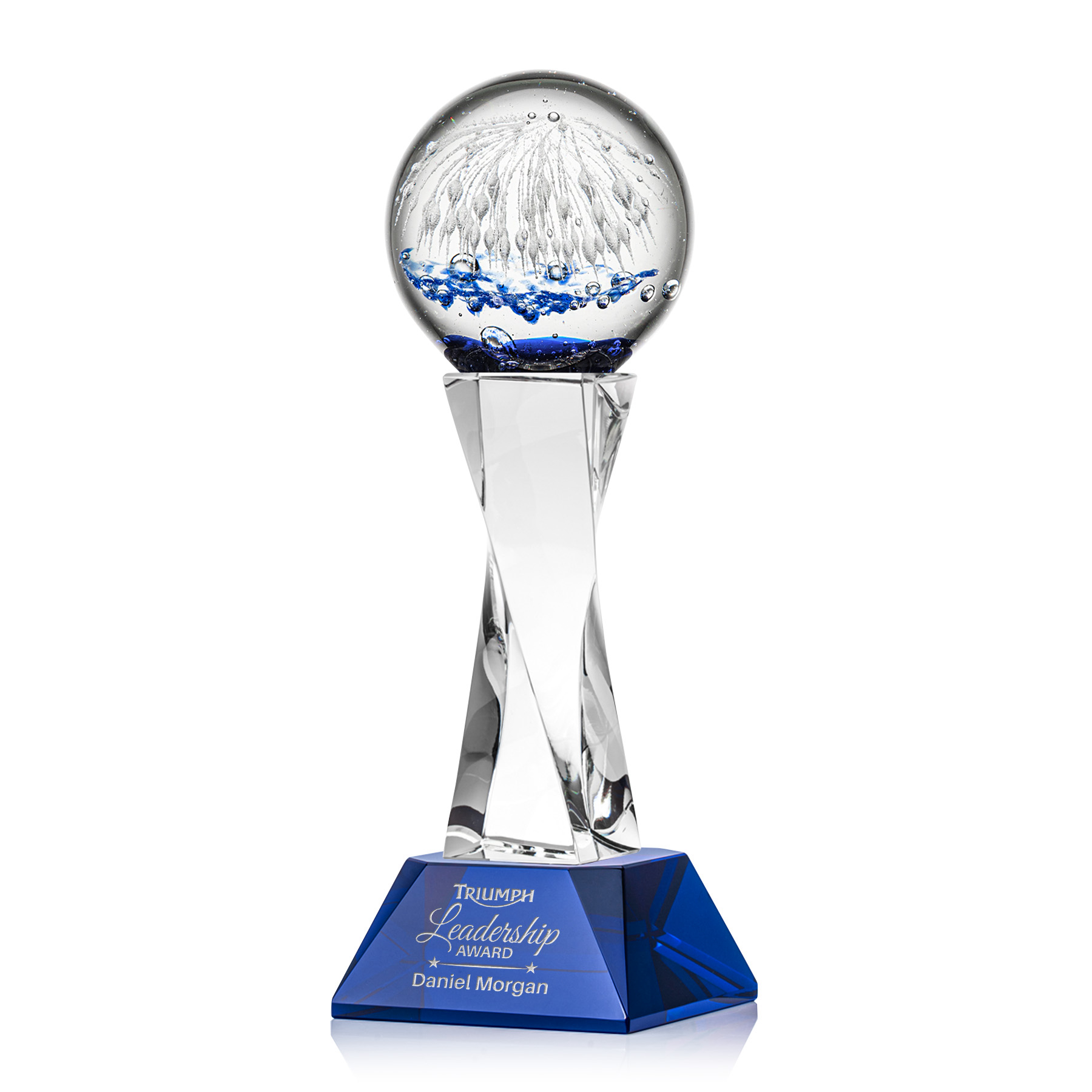 Starburst Award on Langport Base - Blue