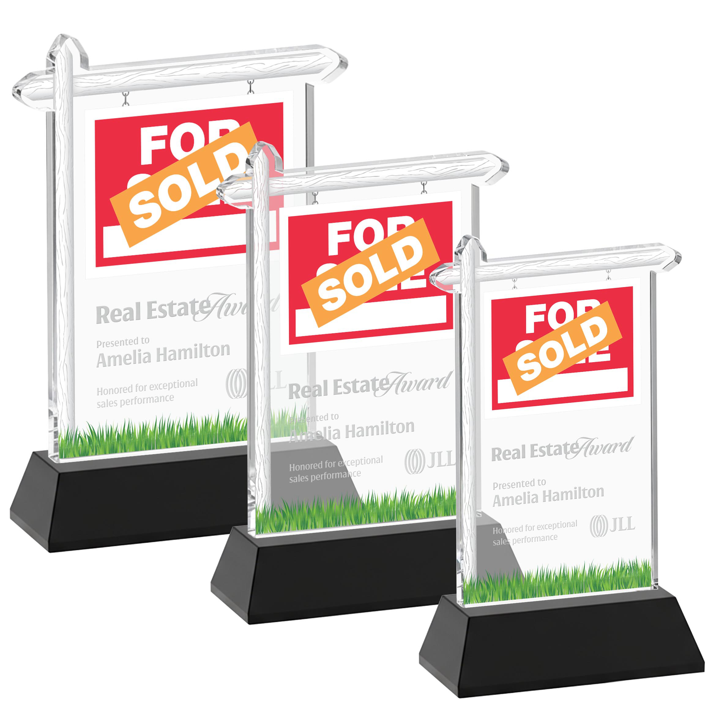 Real Estate Award on Hartford Base - Black