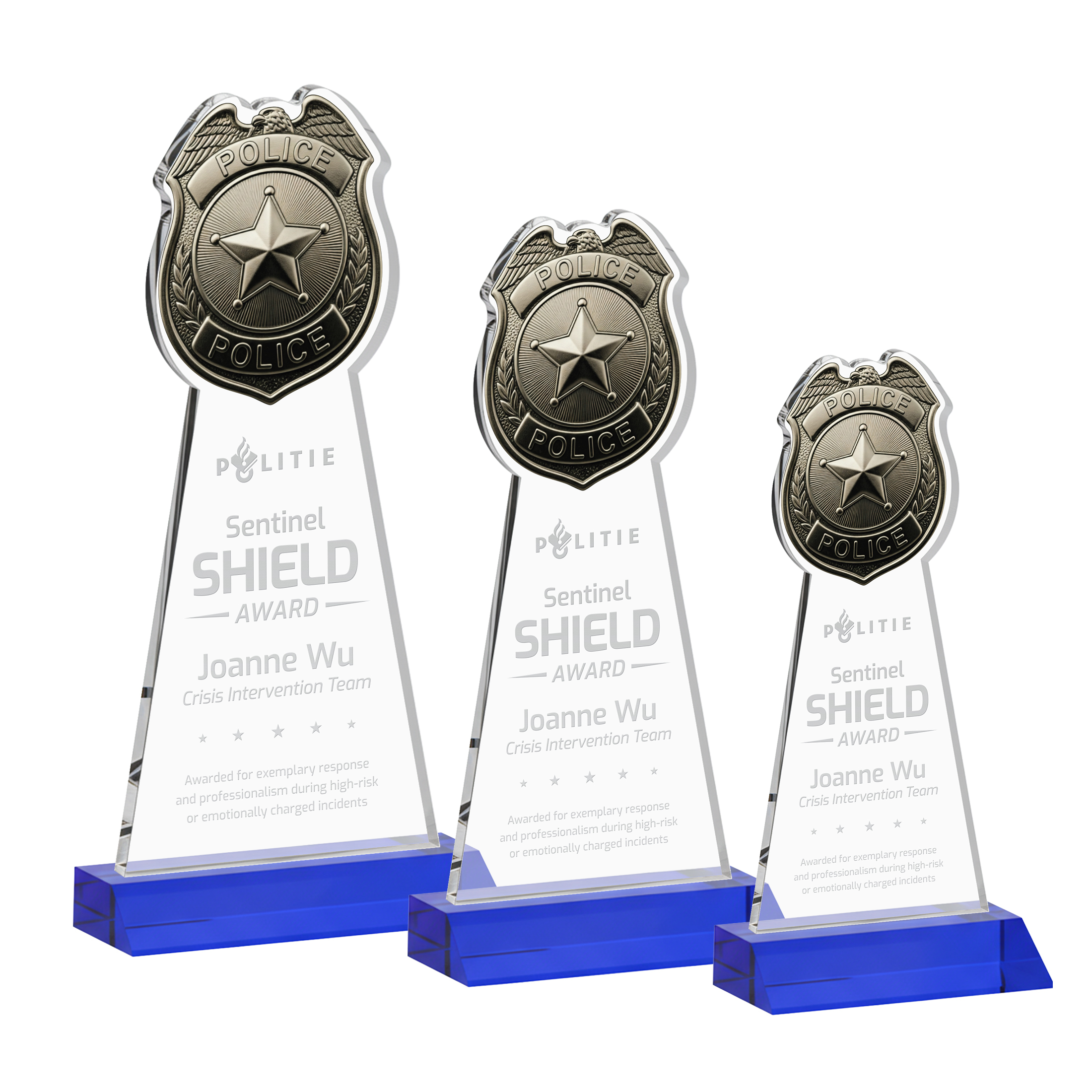 Police Badge Award - Blue