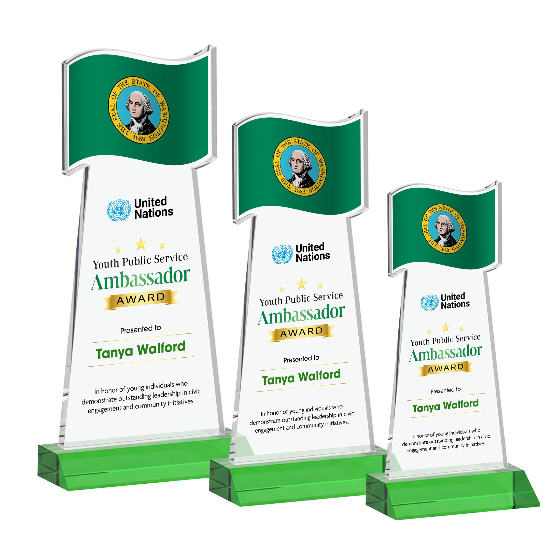 Flag VividPrint™ Award - Green
