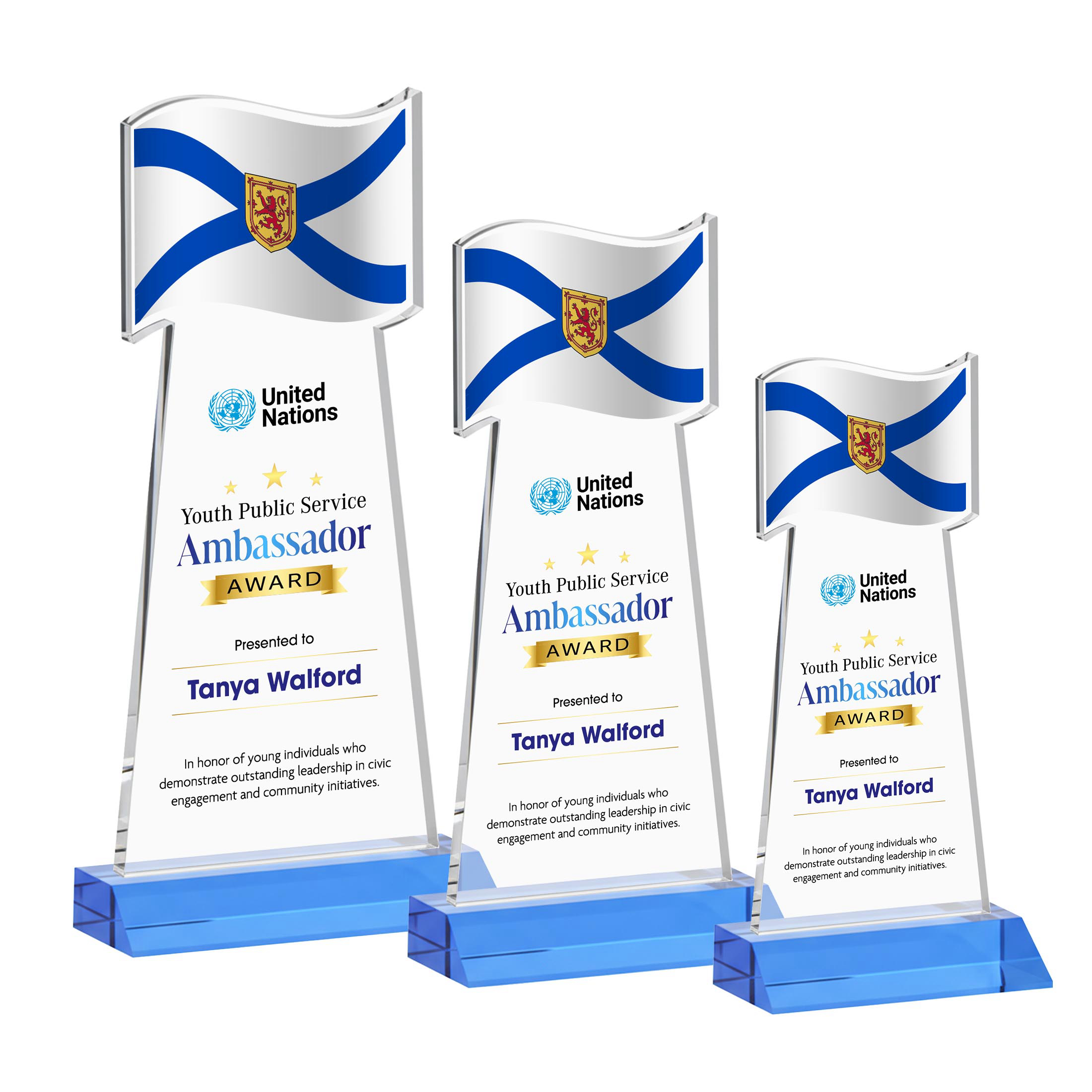 Flag VividPrint™ Award - Sky Blue