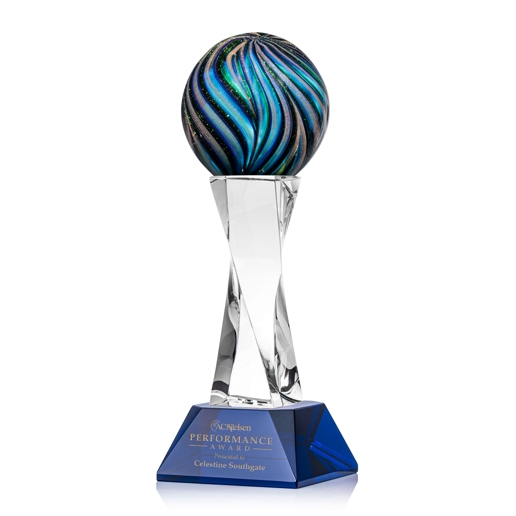 Malton Award on Langport Base - Blue