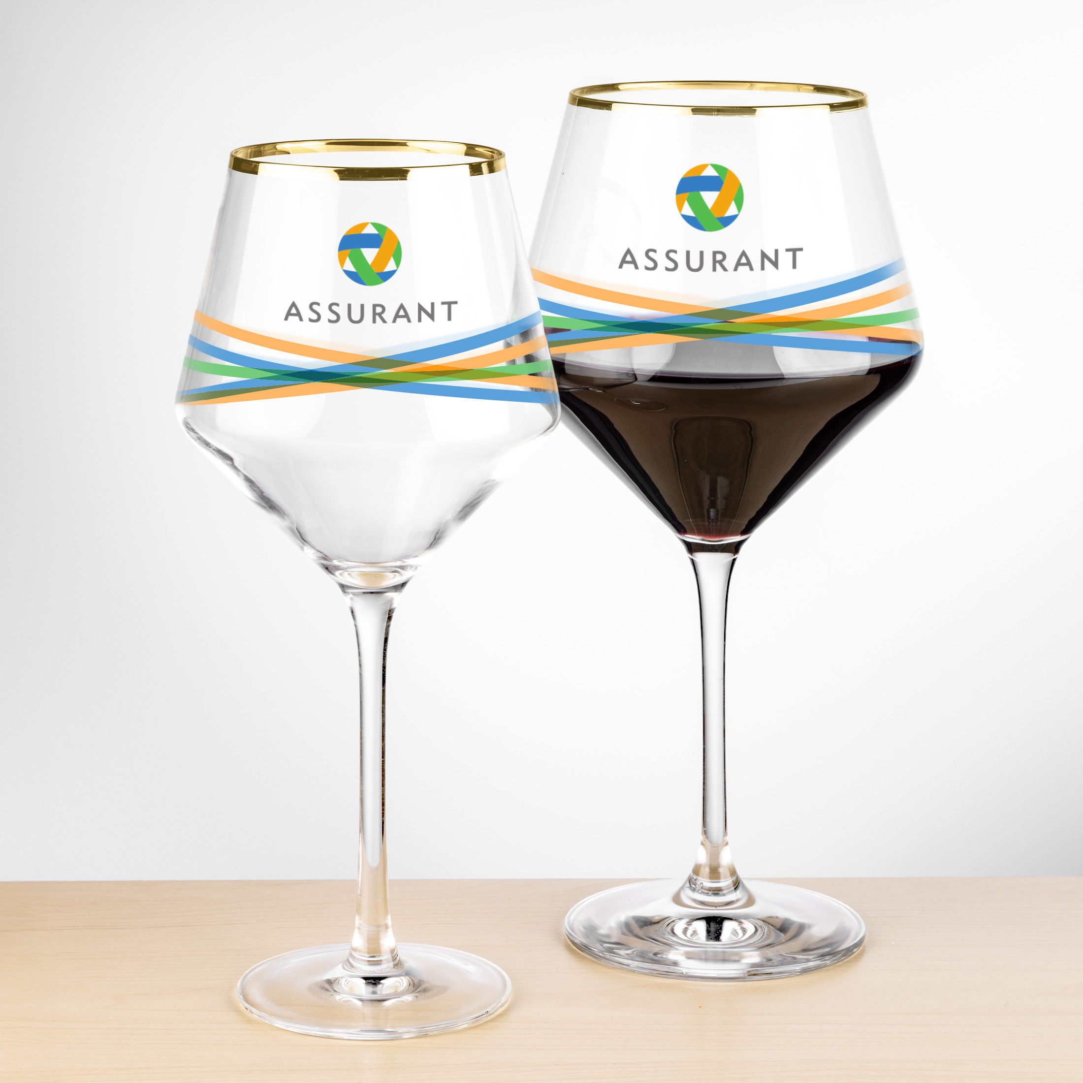 Tucson Gold Rim Burgundy Wine - VividPrint™