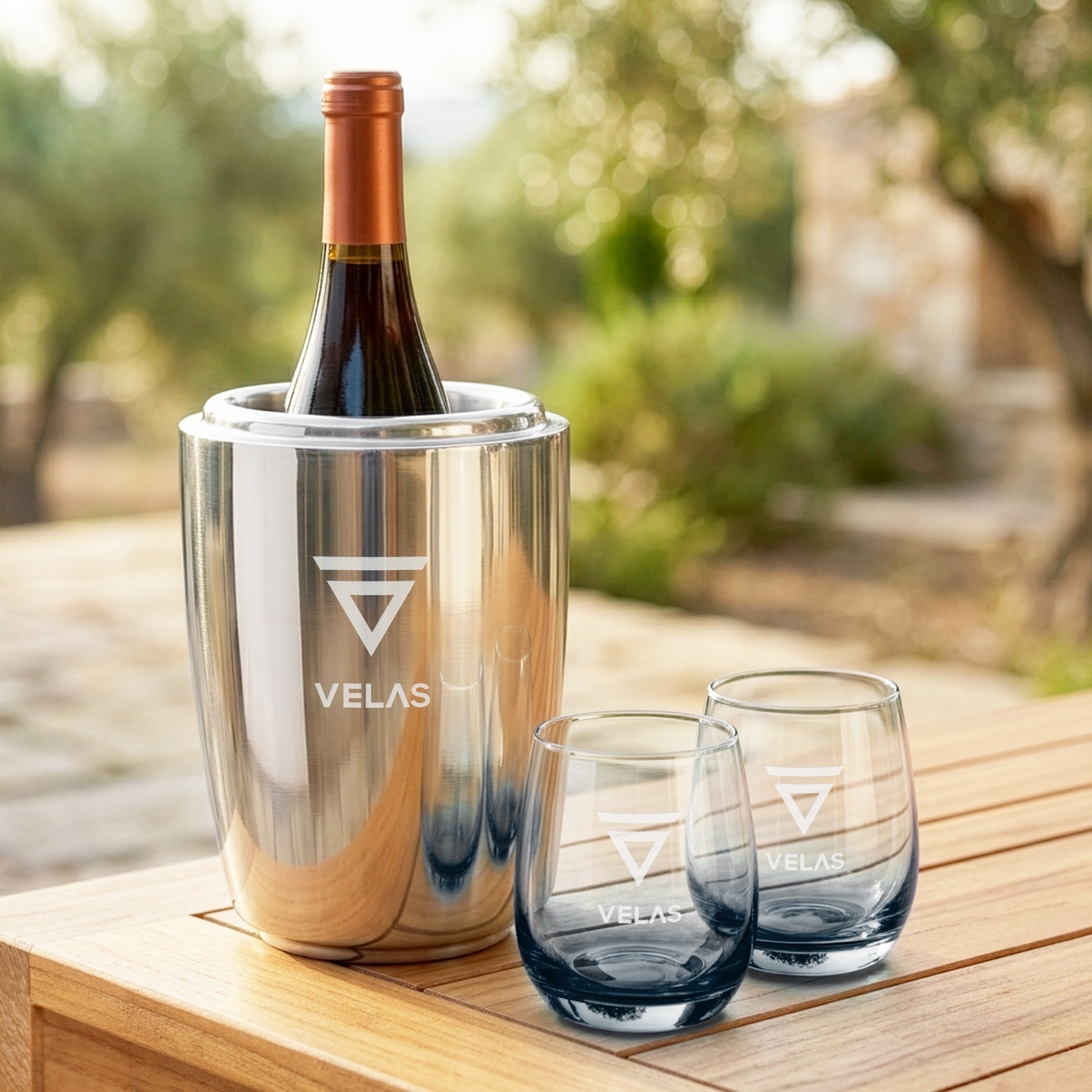 Pescara Wine Cooler & Soudan Smoke Stemless Wine
