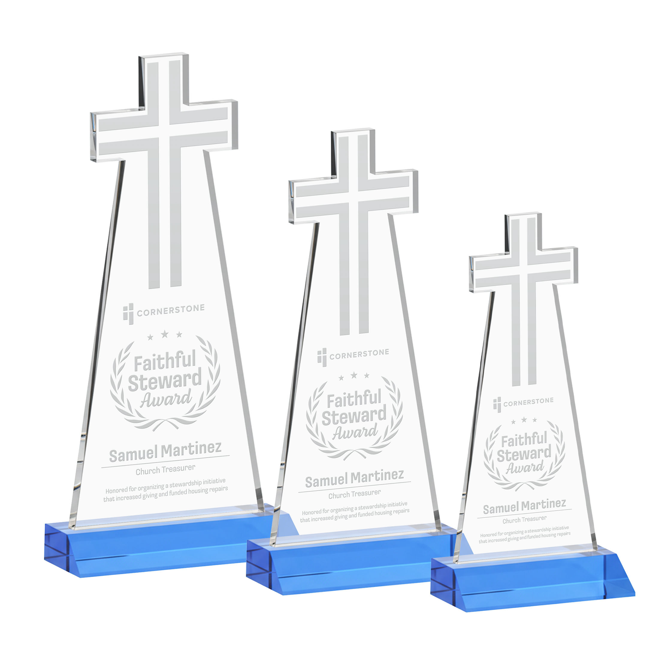 Cross Award - Sky Blue