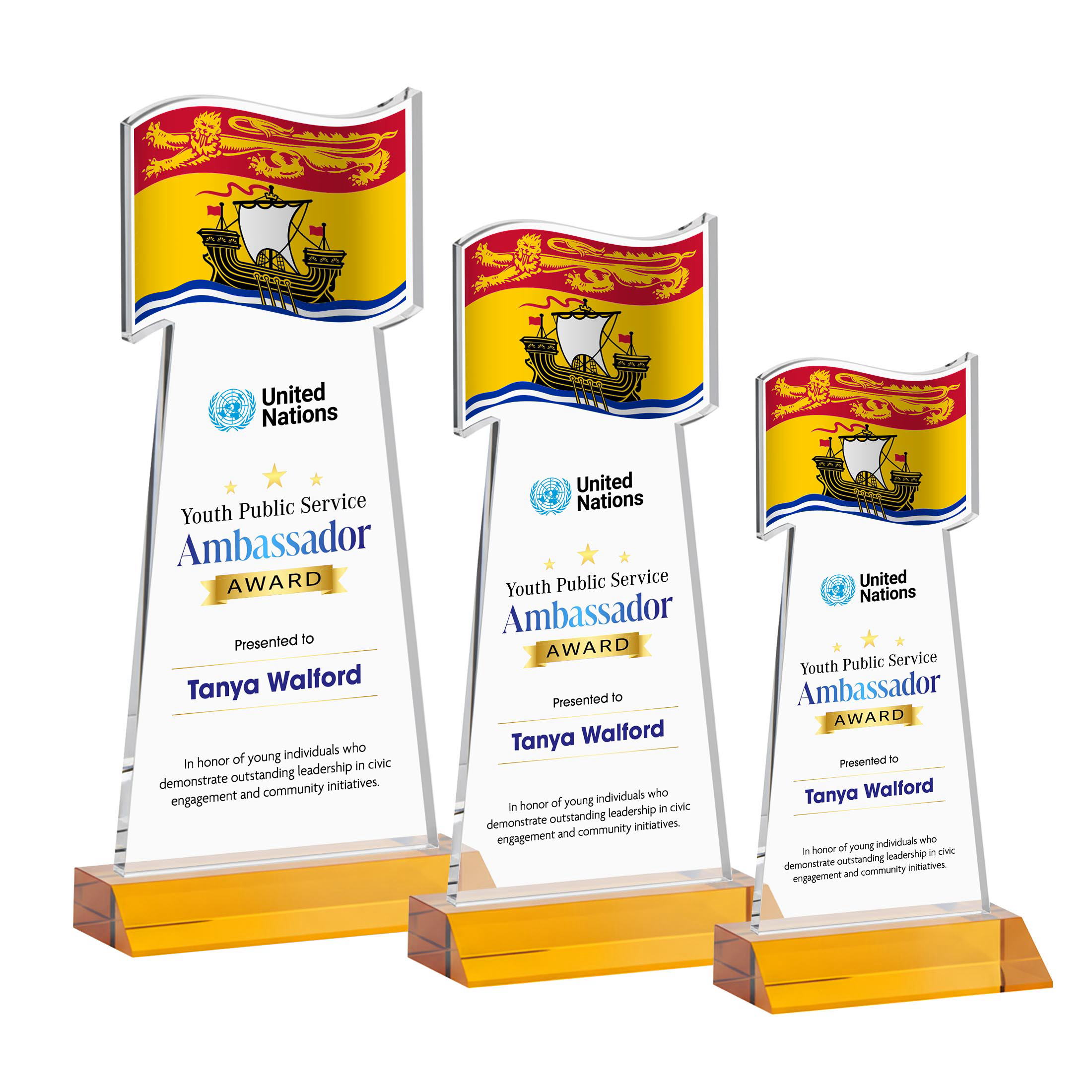 Flag VividPrint™ Award - Amber