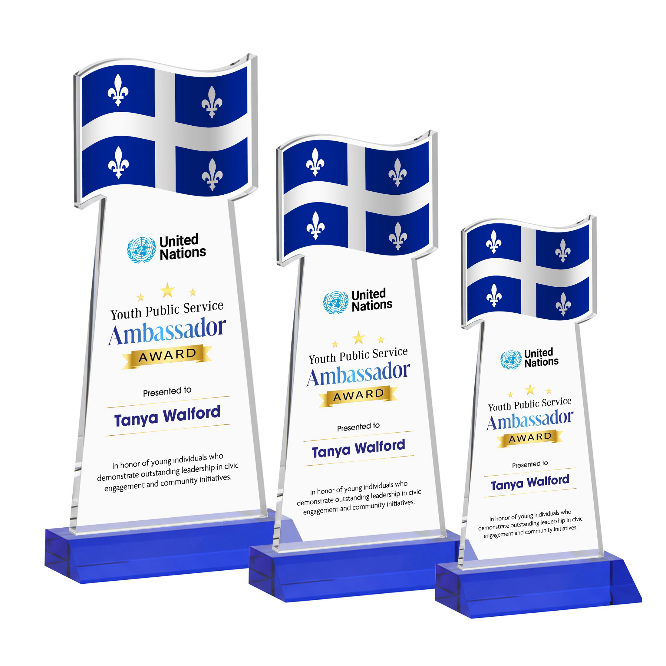 Flag VividPrint™ Award - Blue