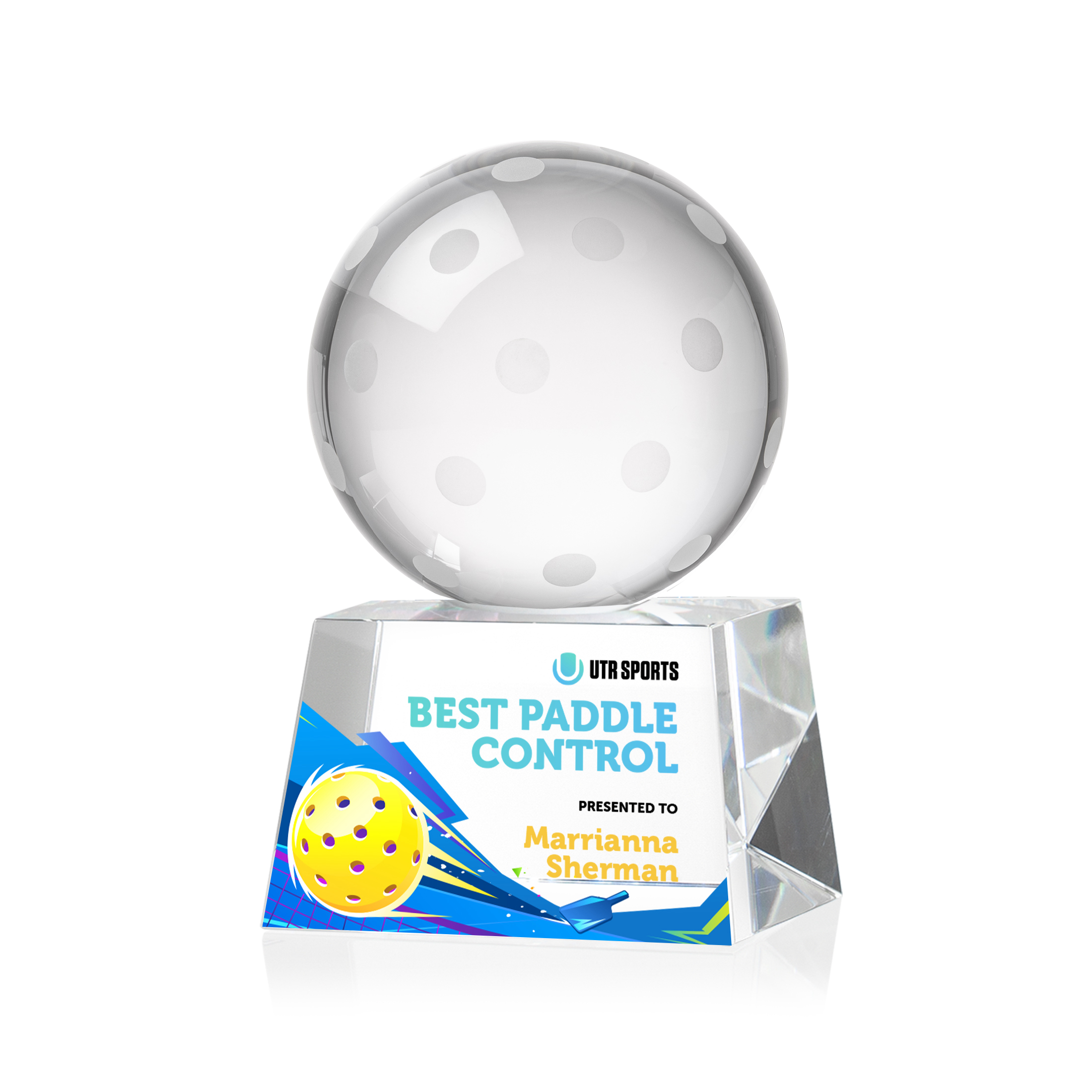 Pickleball VividPrint™ Award on Robson Base