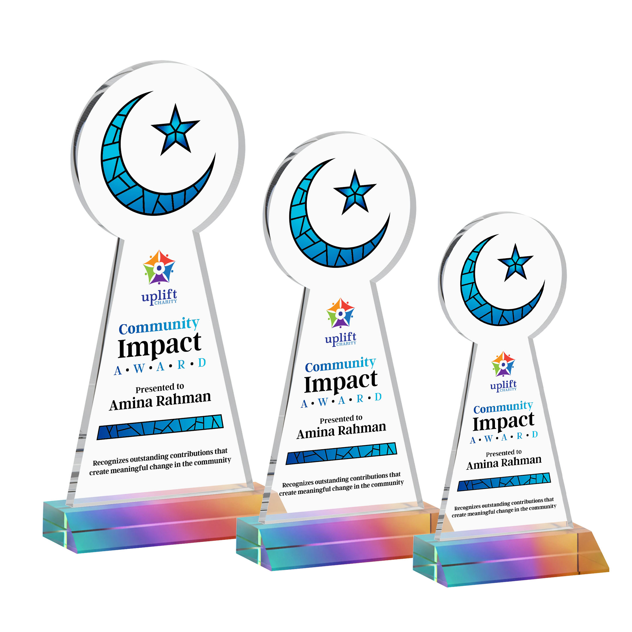 Crescent & Star VividPrint™ Award - Prismatic