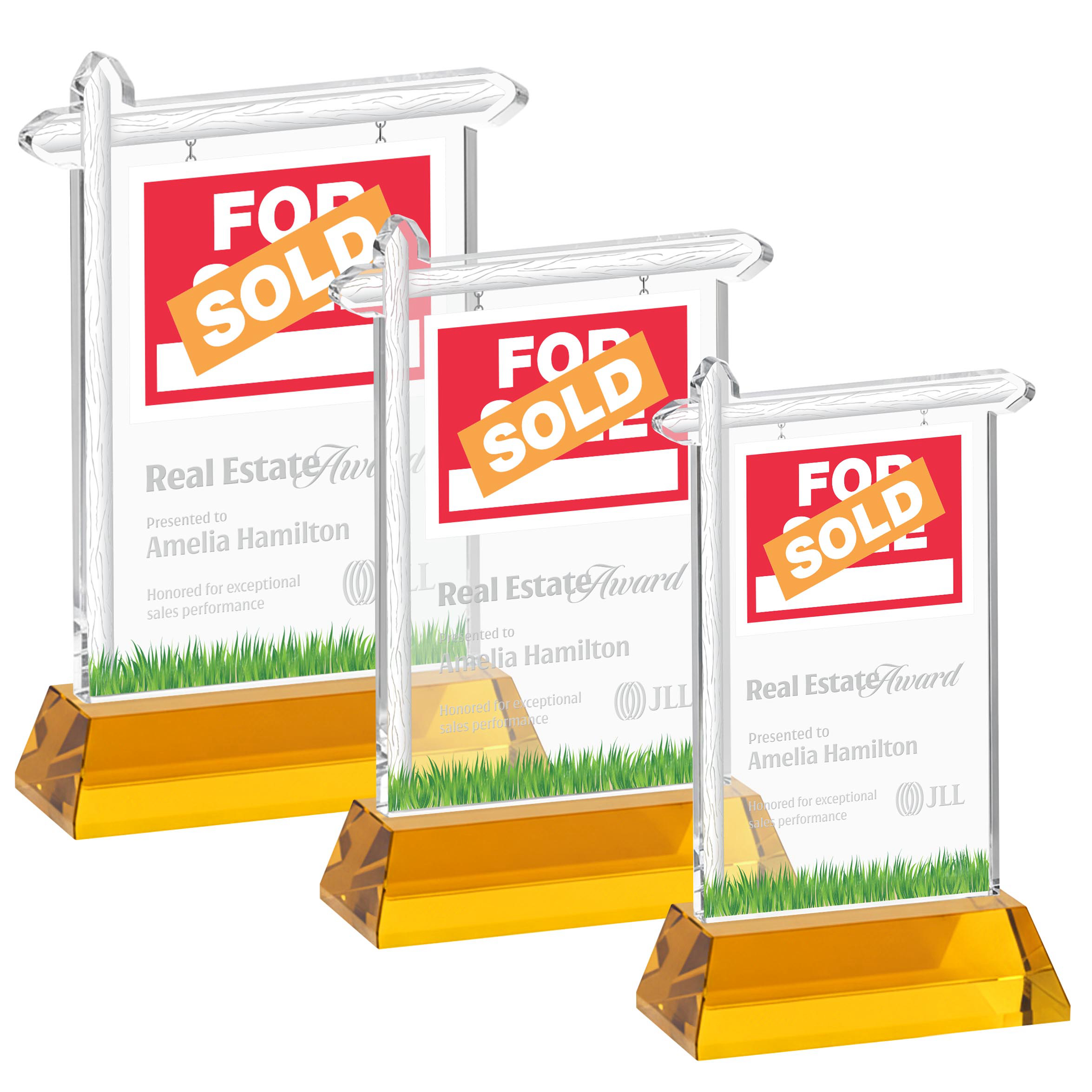 Real Estate Award on Hartford Base - Amber