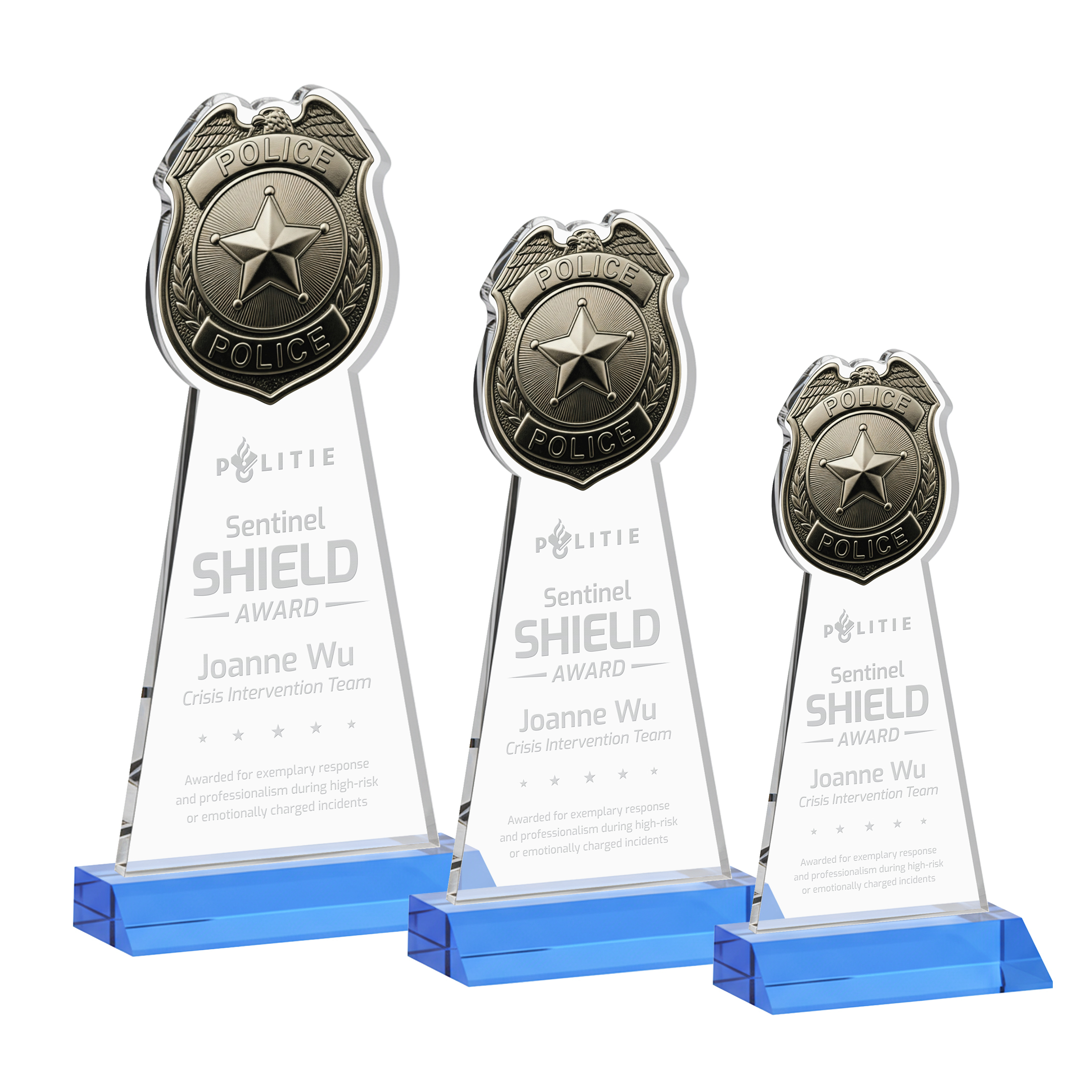Police Badge Award - Sky Blue