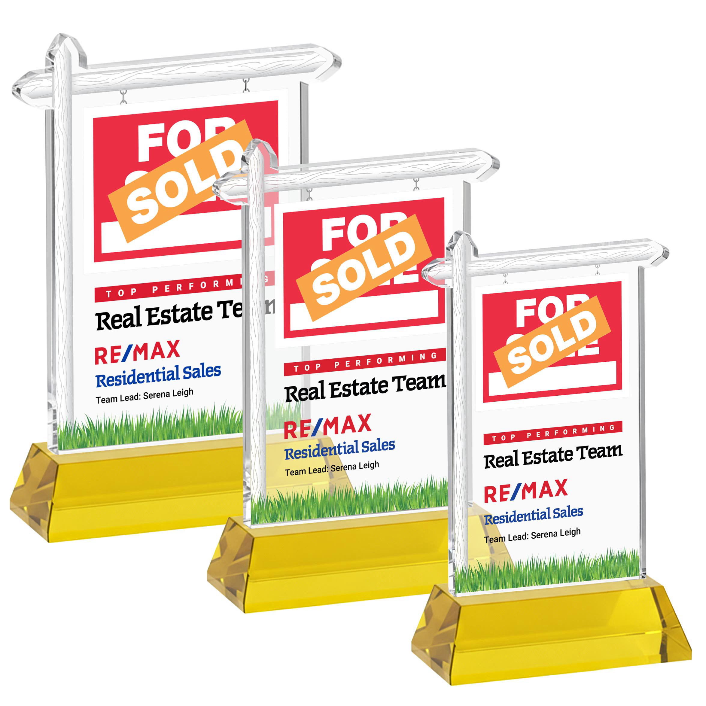 Real Estate VividPrint™ Award on Hartford Base - Gold