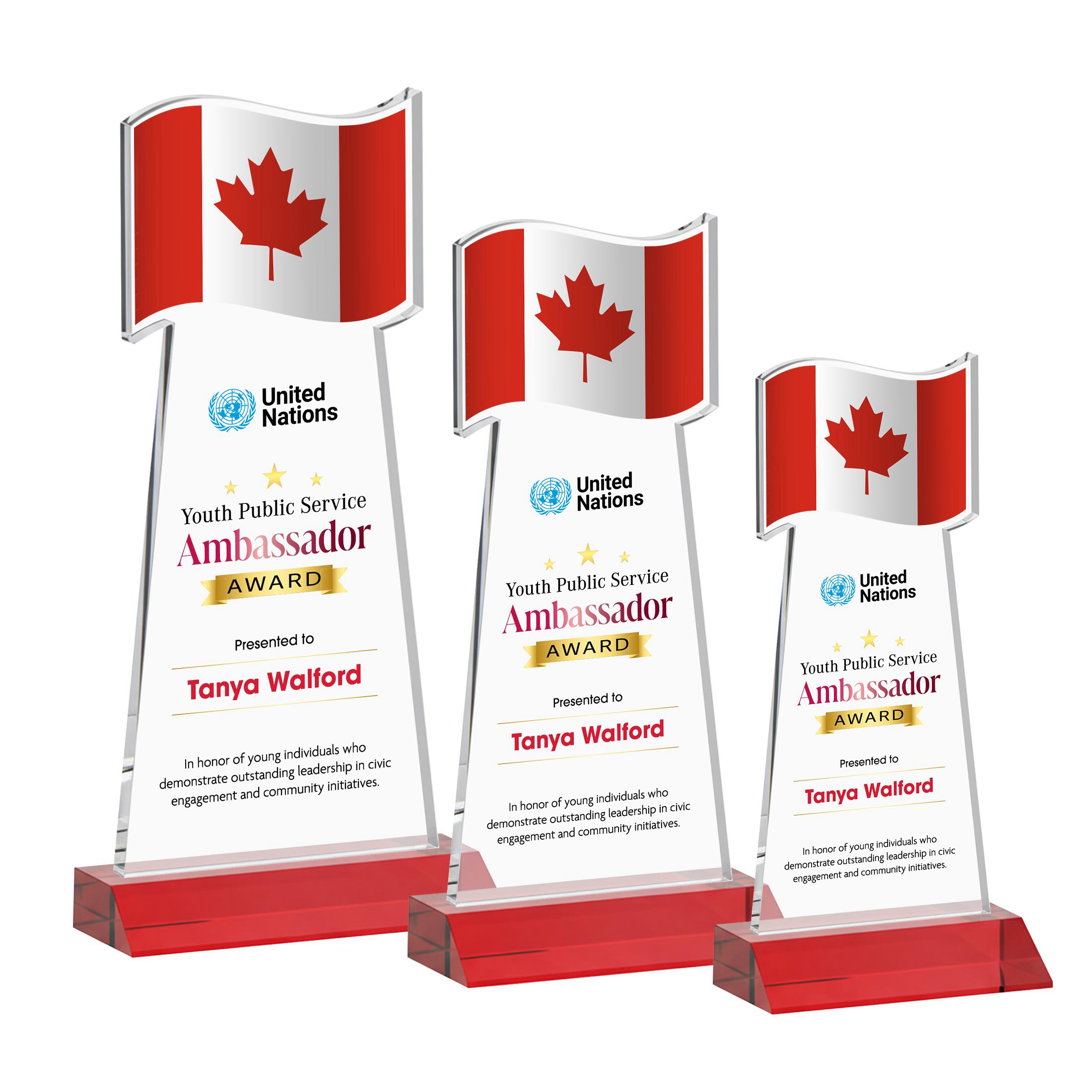 Flag VividPrint™ Award - Red