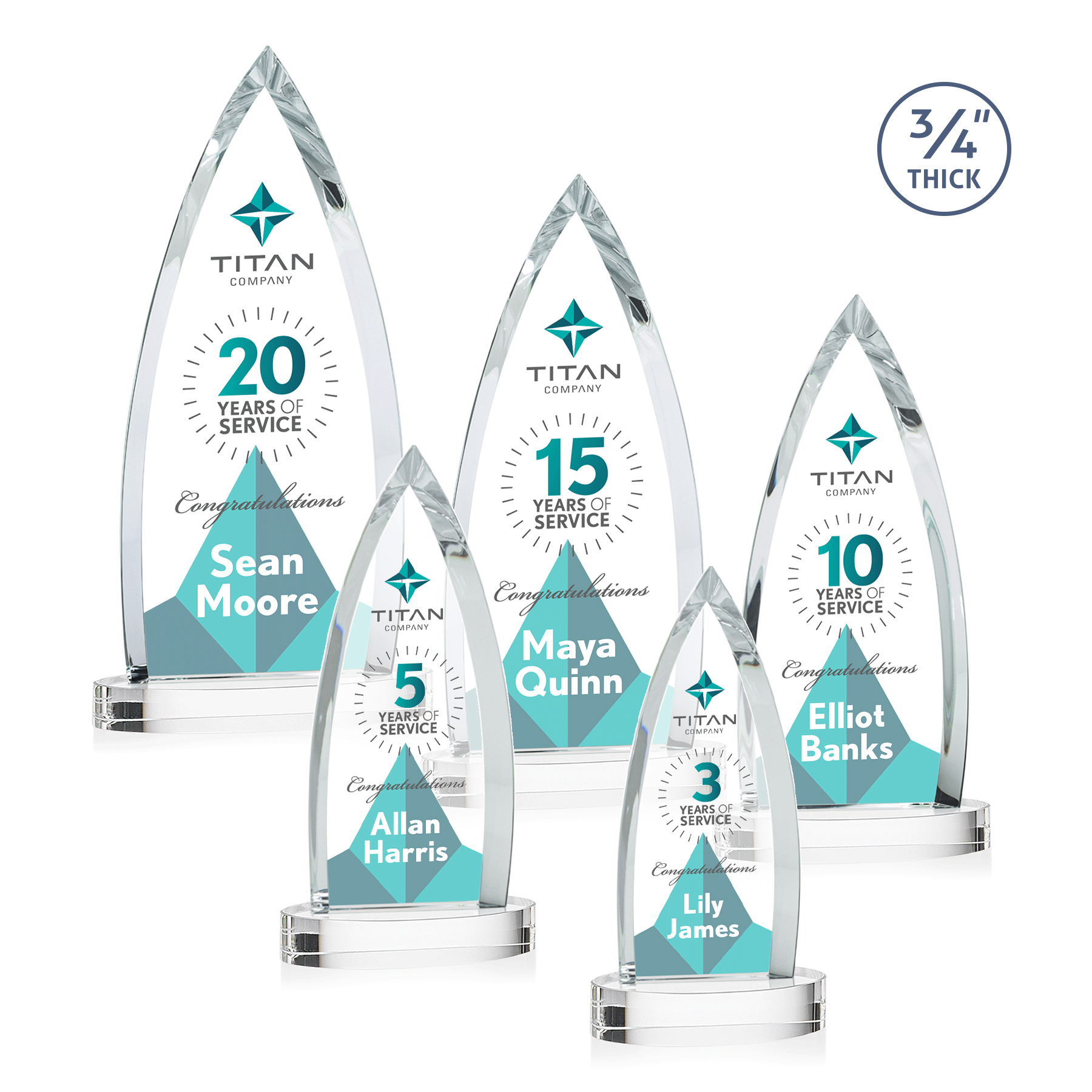 Shildon VividPrint™ Award on Alberton Base - Clear