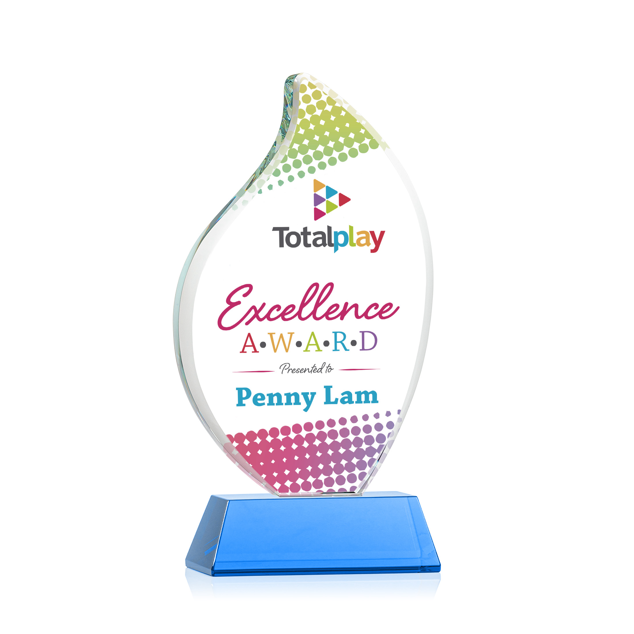 Odessy Flame Vividprint™ Award on Newhaven - Sky Blue