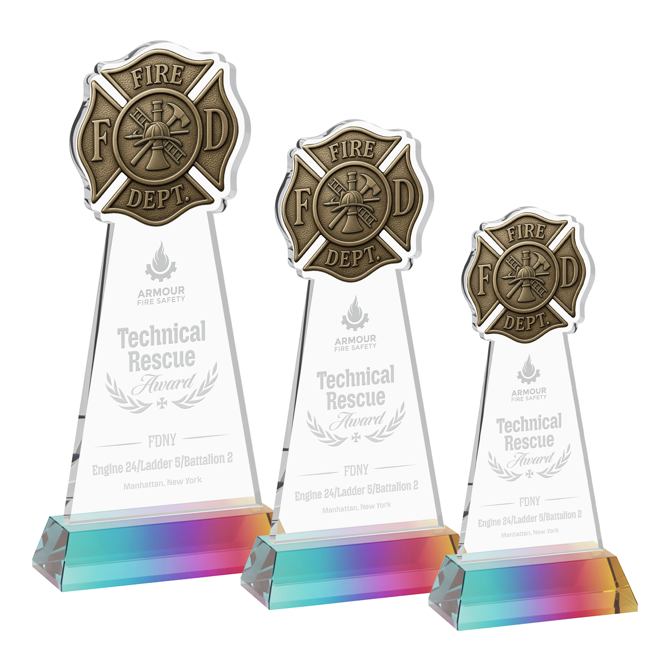 Fire Dept Award on Hartford Base - Prismatic
