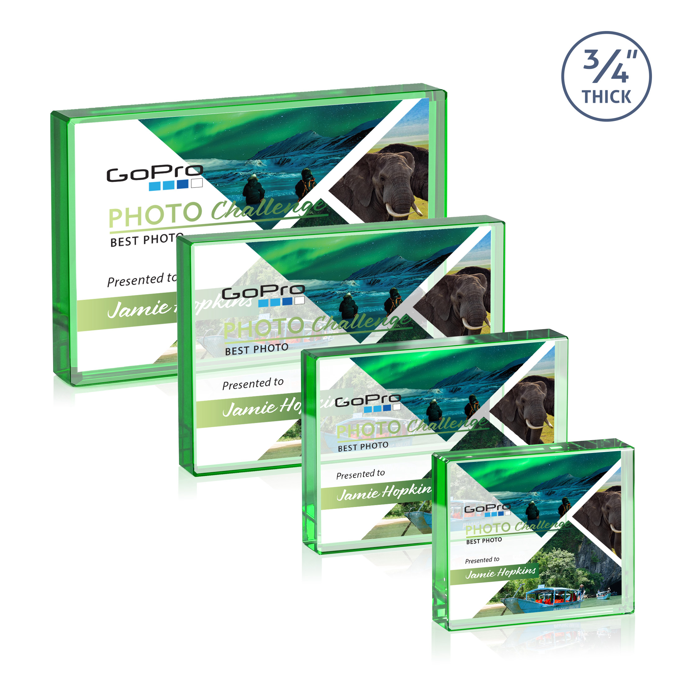 Verona VividPrint™ Paperweight - Emerald