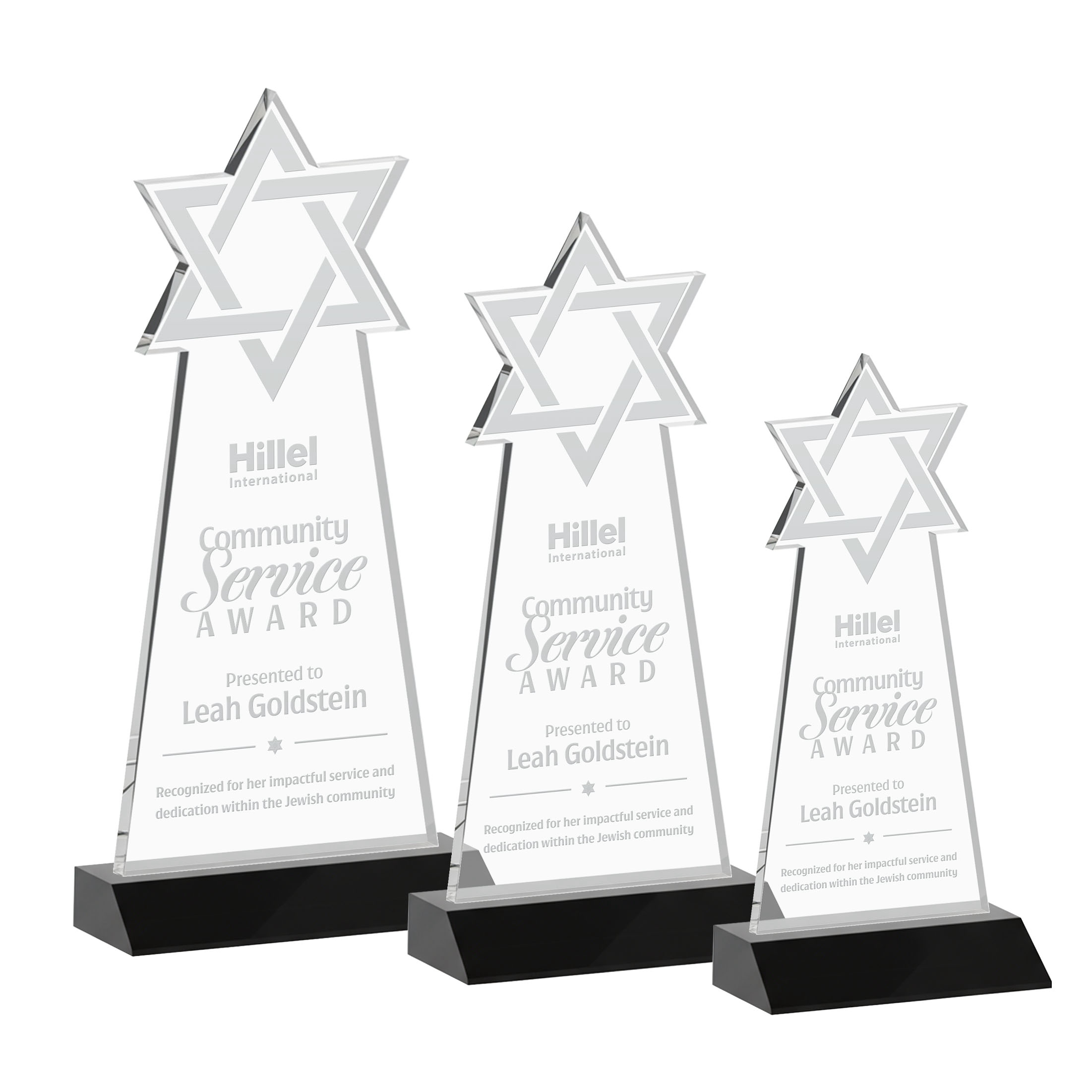 Star of David Award - Black