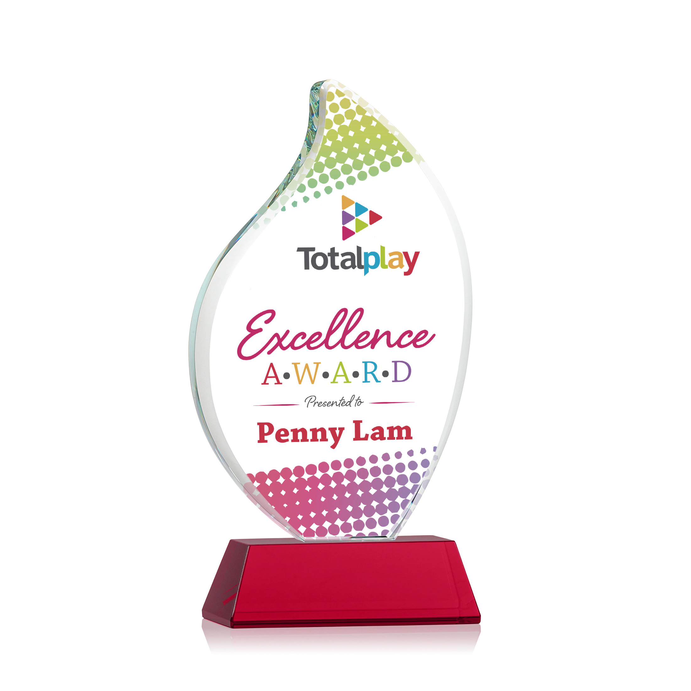 Odessy Flame Vividprint™ Award on Newhaven - Red