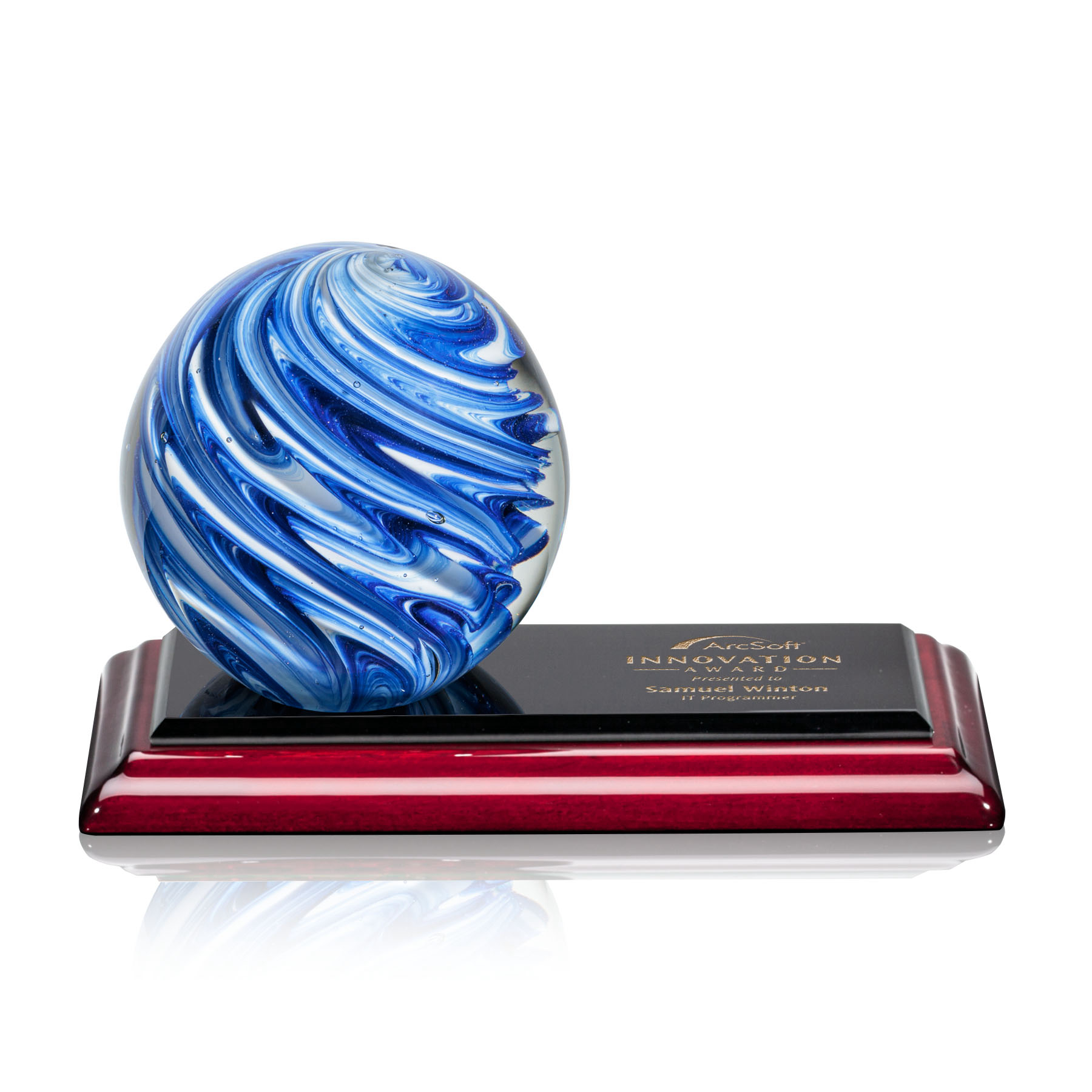 Naples Award on Rosewood Base