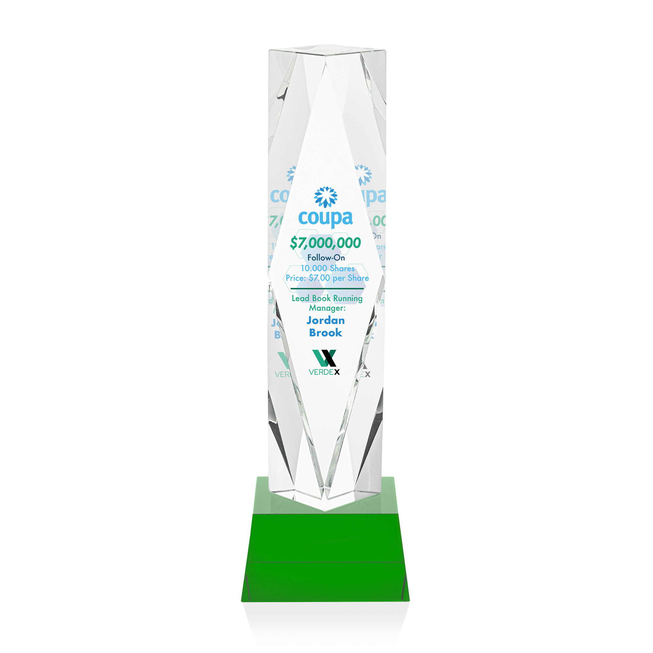 Toscana VividPrint™ Award on Base - Green