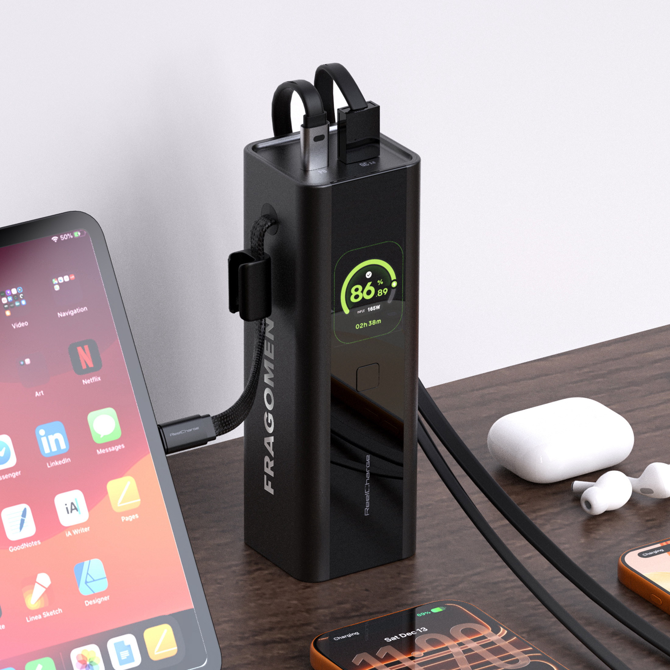 ReelCharge ReelPro 200W 27K mAh Power Bank